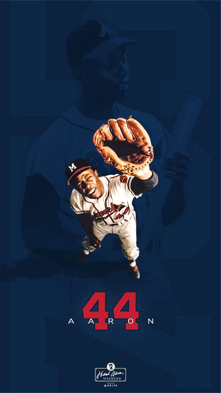 Hank Aaron iPhone Wallpaper. Atlanta braves wallpaper, Baseball wallpaper, Atlanta braves baseball