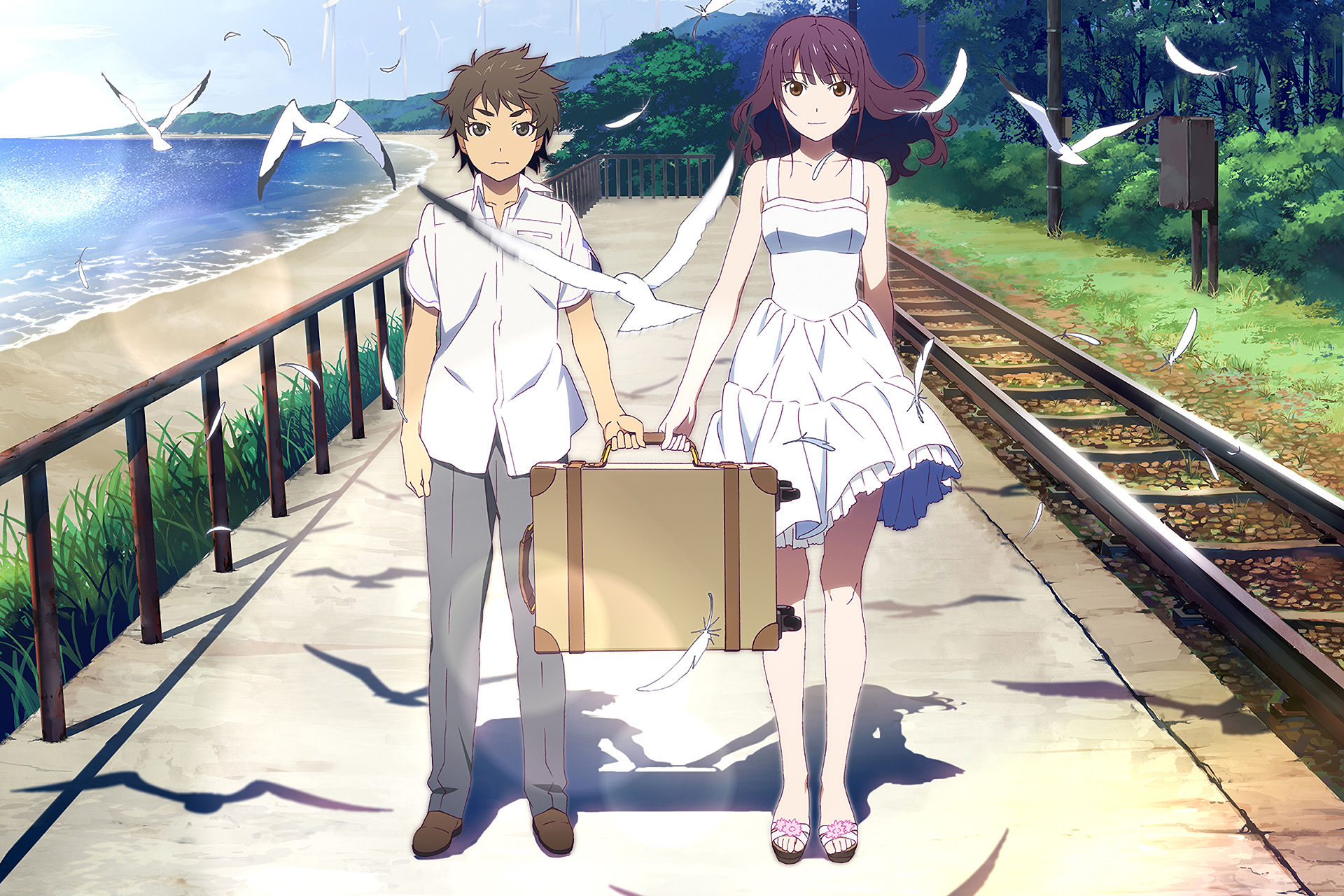 Uchiage Hanabi, Shita Kara Miru Ka? Yoko Kara Miru Ka? Wallpaper Free Uchiage Hanabi, Shita Kara Miru Ka? Yoko Kara Miru Ka? Background