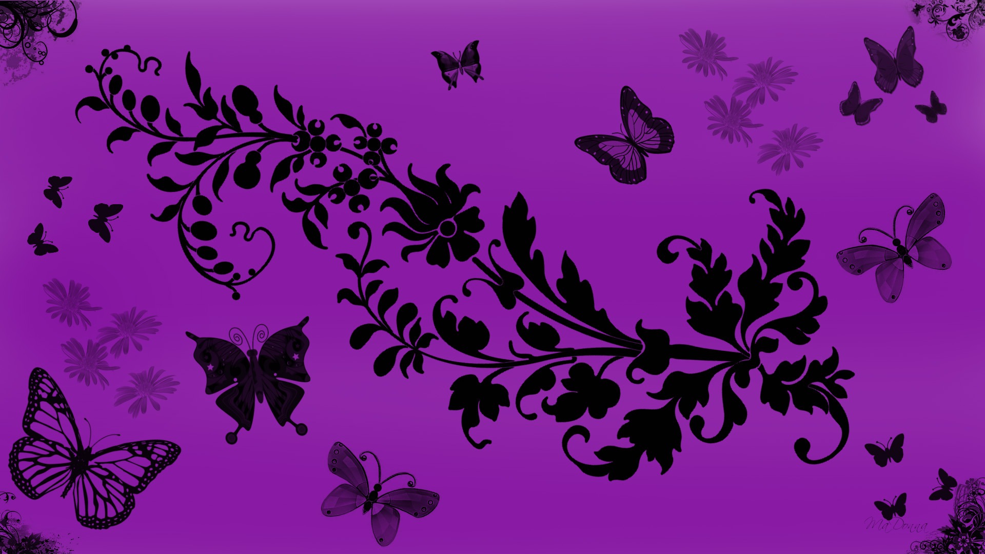 Purple Butterfly Desktop Wallpaper