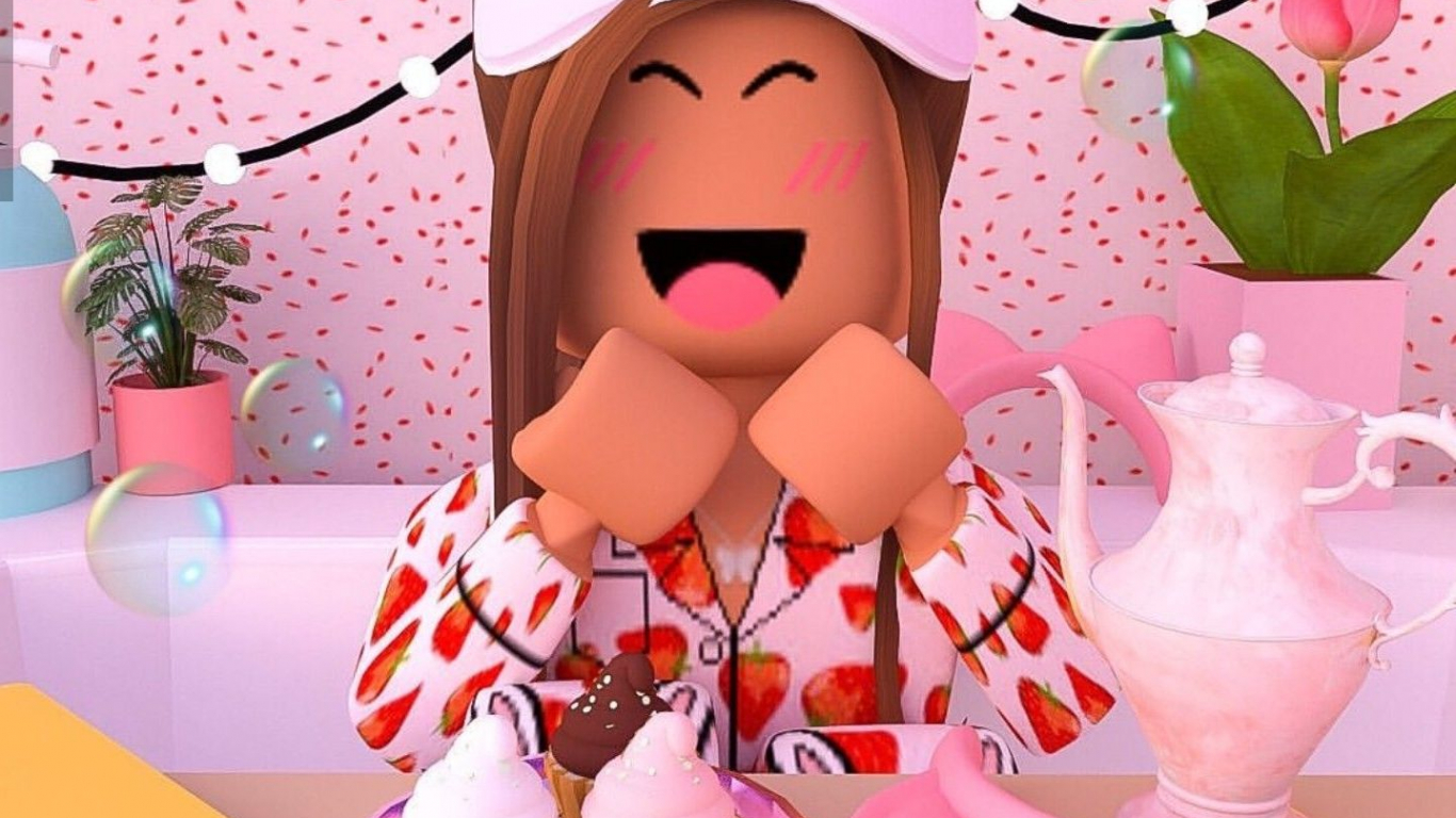 Download Roblox Girl With Butterflies Wallpaper