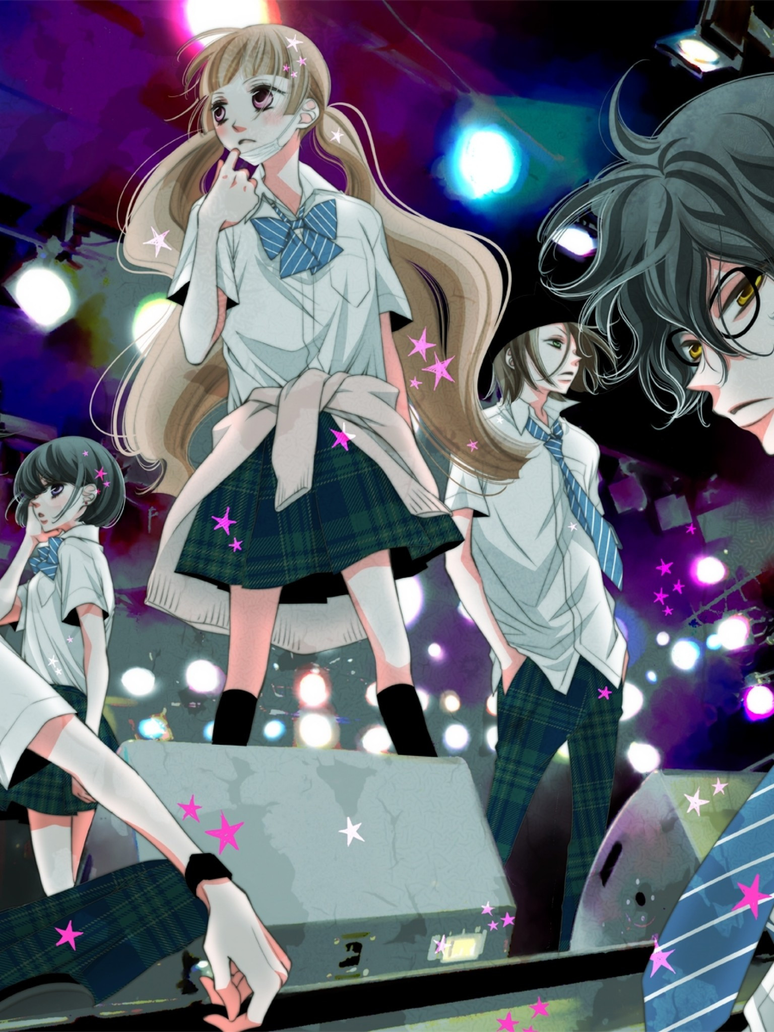 Download 1536x2048 Fukumenkei Noise, Kanade Yuzuriha, Shoujou, Miou, Suguri Wallpaper for Apple iPad Mini, Apple IPad 3, 4