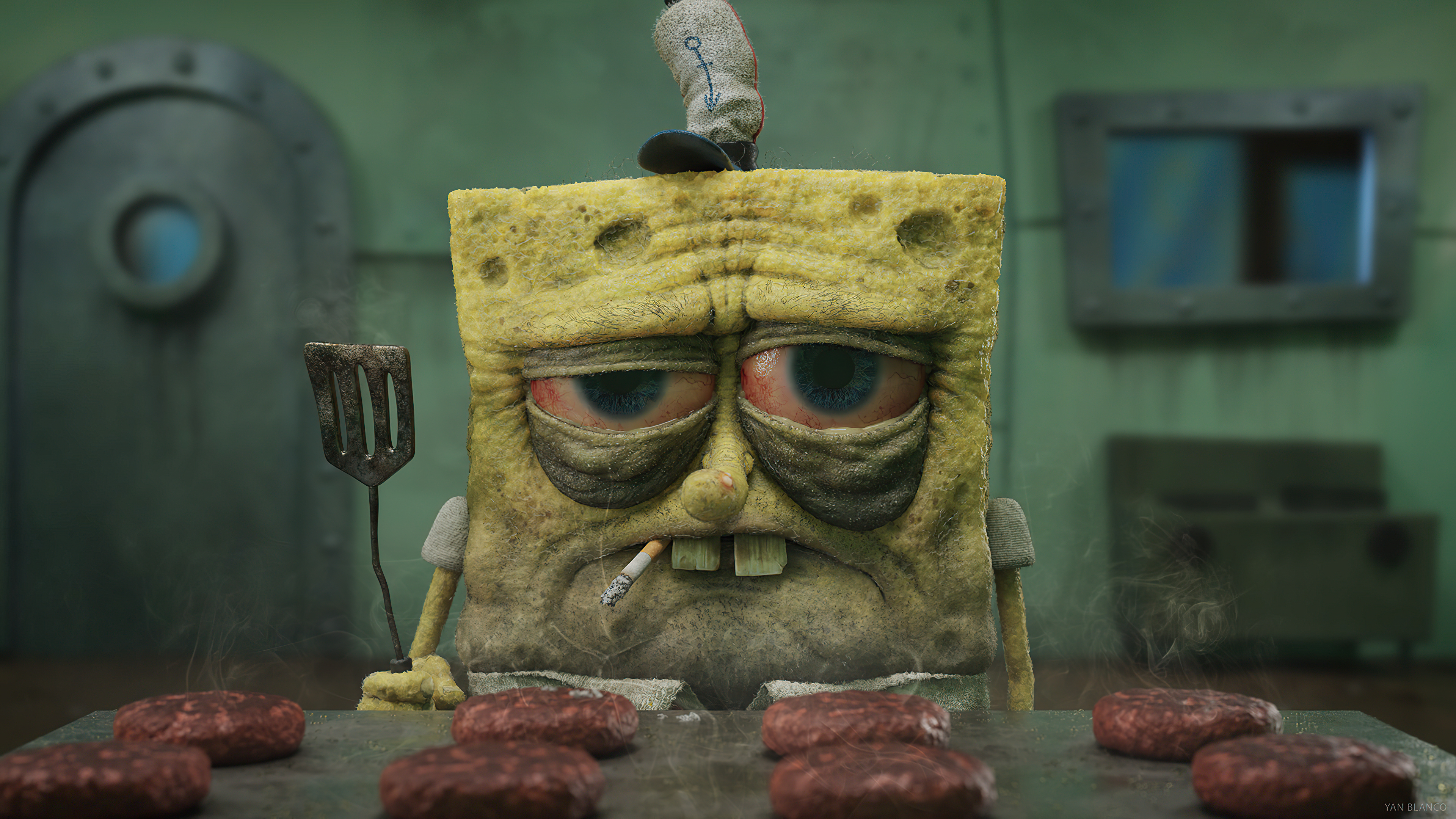 Spongebob Cooking Time, HD Cartoons, 4k Wallpapers, Image, Backgrounds, Pho...