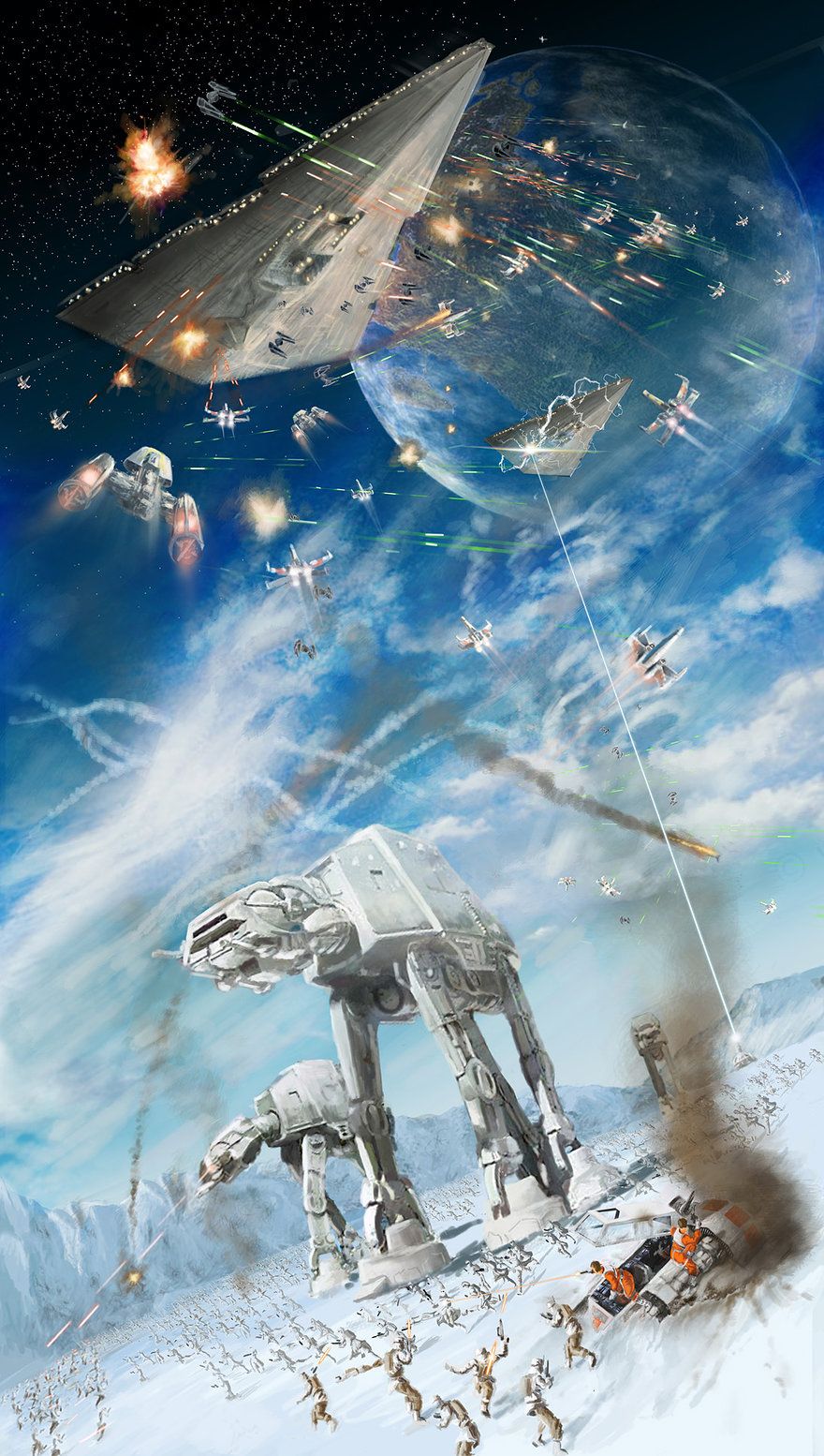Battlefield Hoth Wars. meanpete at. Star wars artwork, Star wars art, Star wars wallpaper