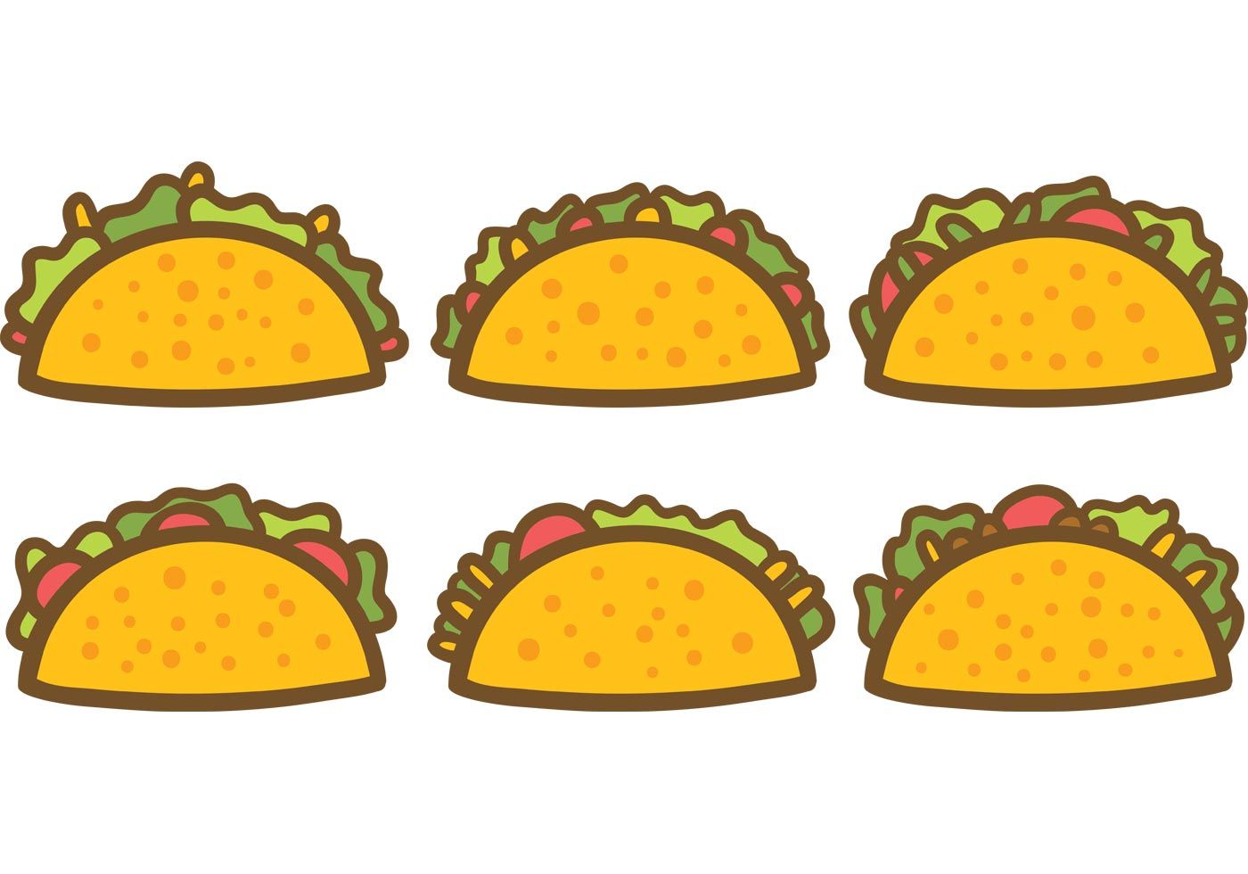 Free Taco Vectors. Mexican food recipes, Taco image, Tacos