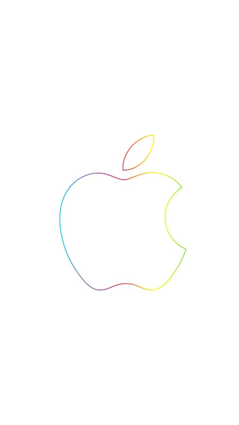 Apple Logo White Background iPhone 12 Full HD Wallpaper Download