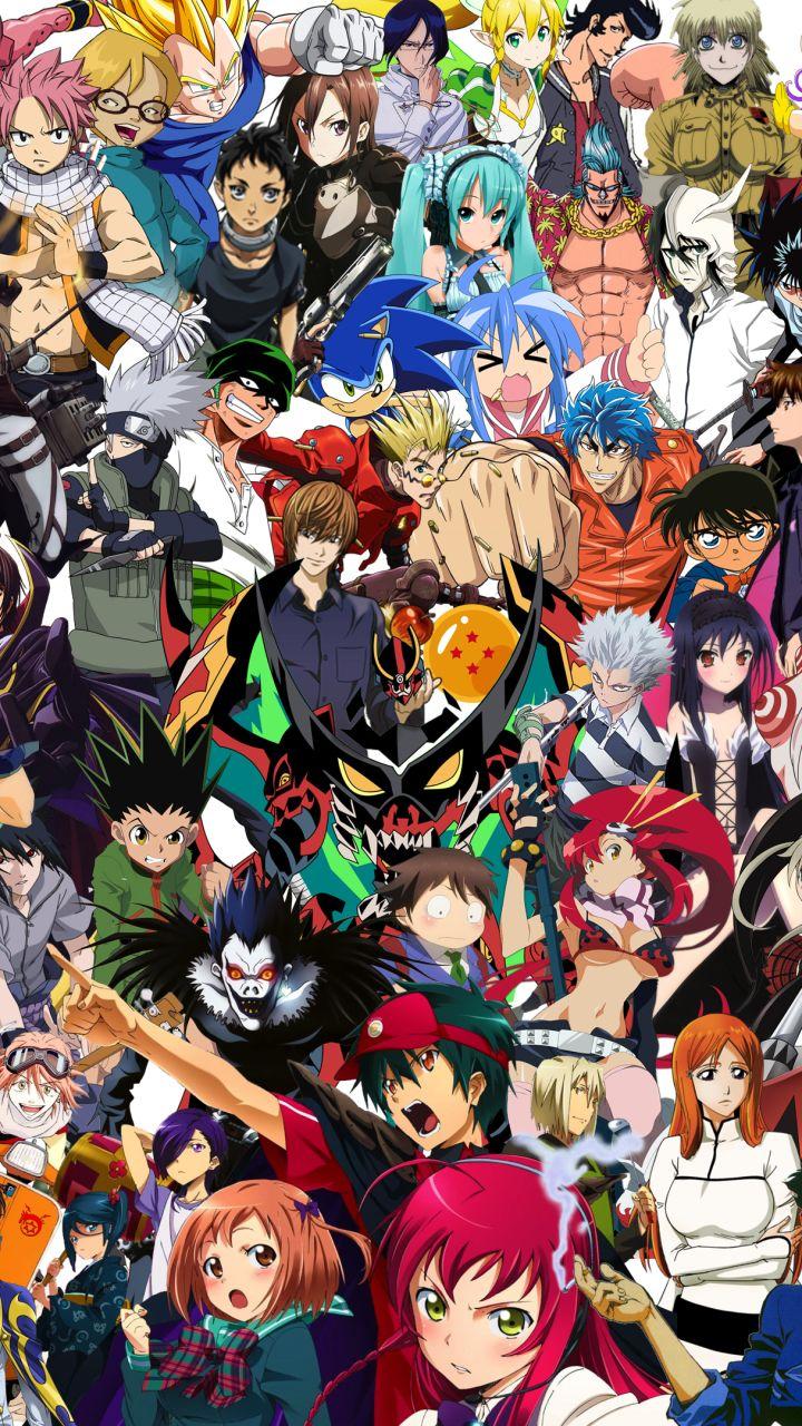 Anime Mashup iPhone Wallpaper