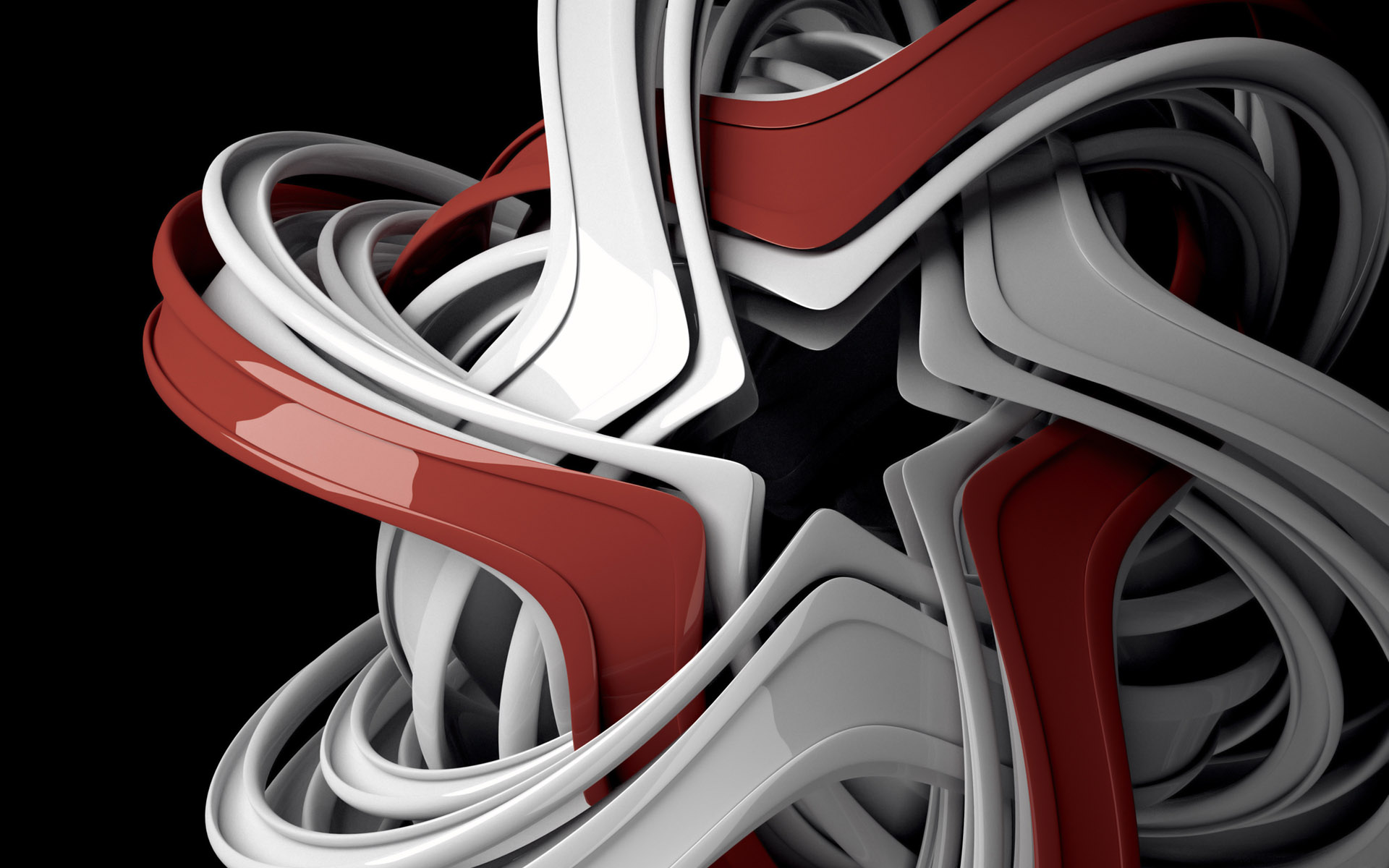 abstract, CGI, Red, Black Background, Silver Wallpaper HD / Desktop and Mobile Background