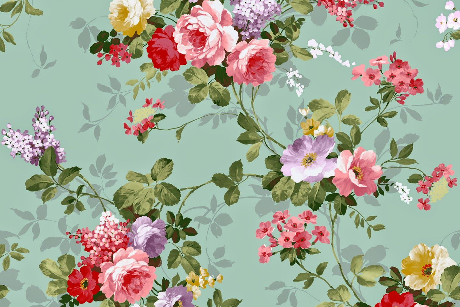 Vintage Floral Wallpaper Freebies!. Vintage floral wallpaper, Vintage floral background, Vintage flowers wallpaper