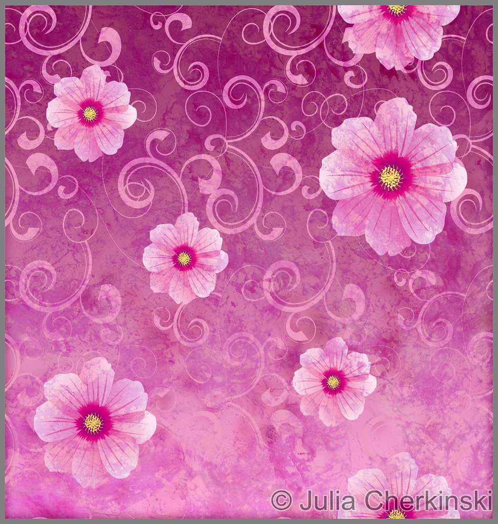pink flowers romantic spring vintage background, love