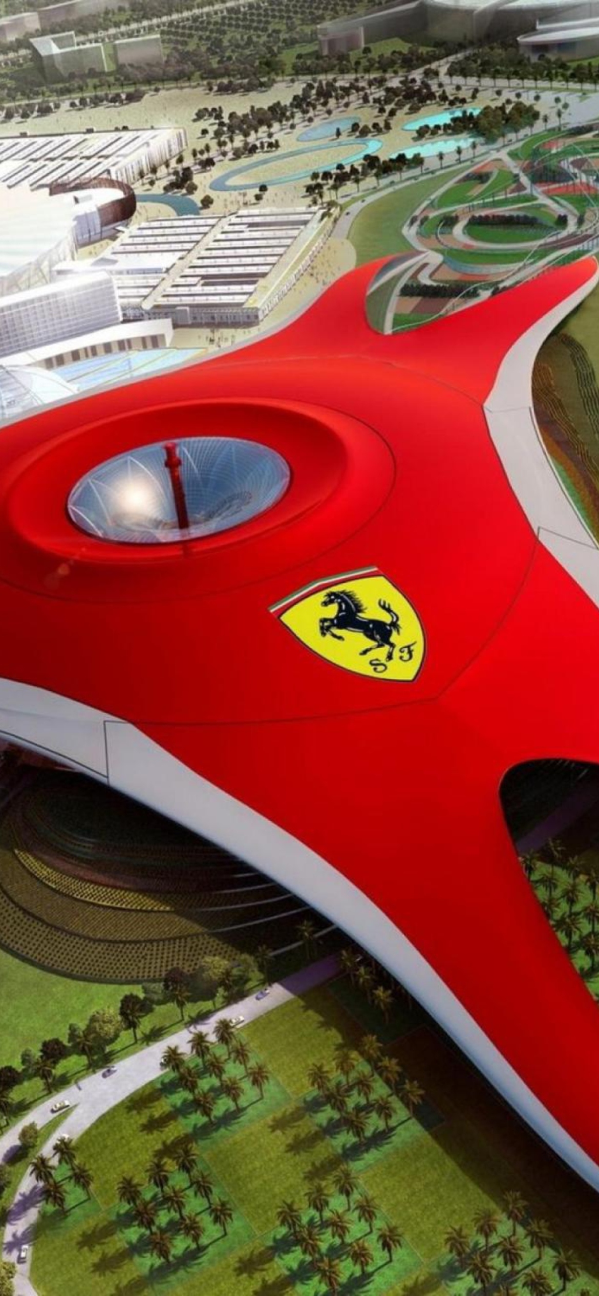 Ferrari World Abu Dhabi Wallpaper for iPhone 12 Pro