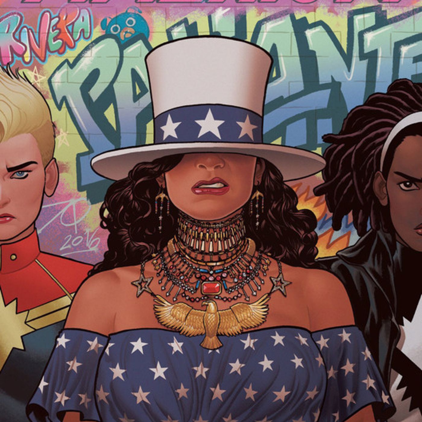 This cover for Marvel's new America series is perfect