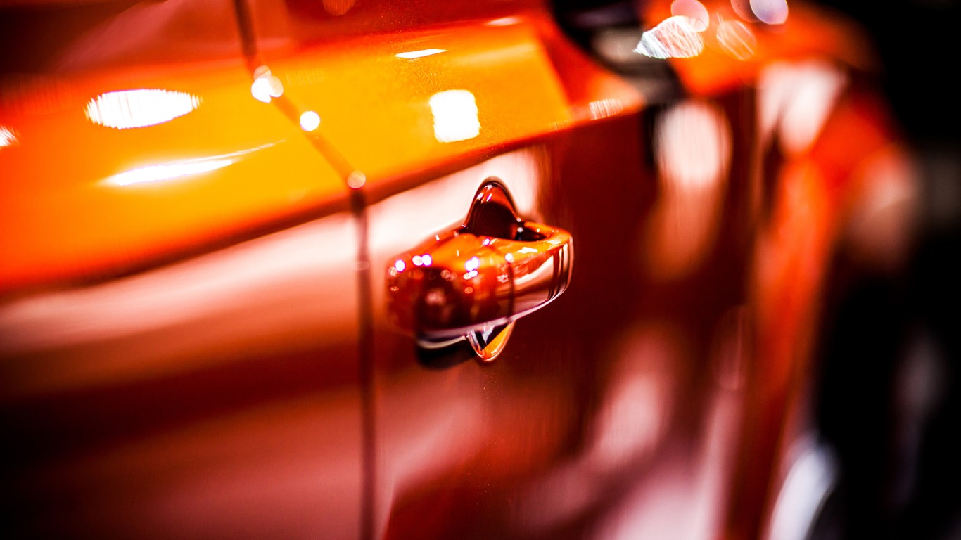 Luxury car door glare HD closeup