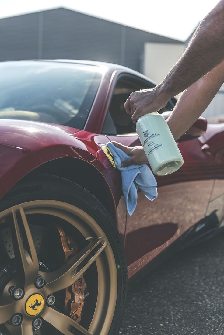 Cleaning the Ferrari 458 Speciale with the Smart Polish Pro Waterless Wash & Wax. Ferrari 458 speciale, Ferrari 458, Mobile car wash
