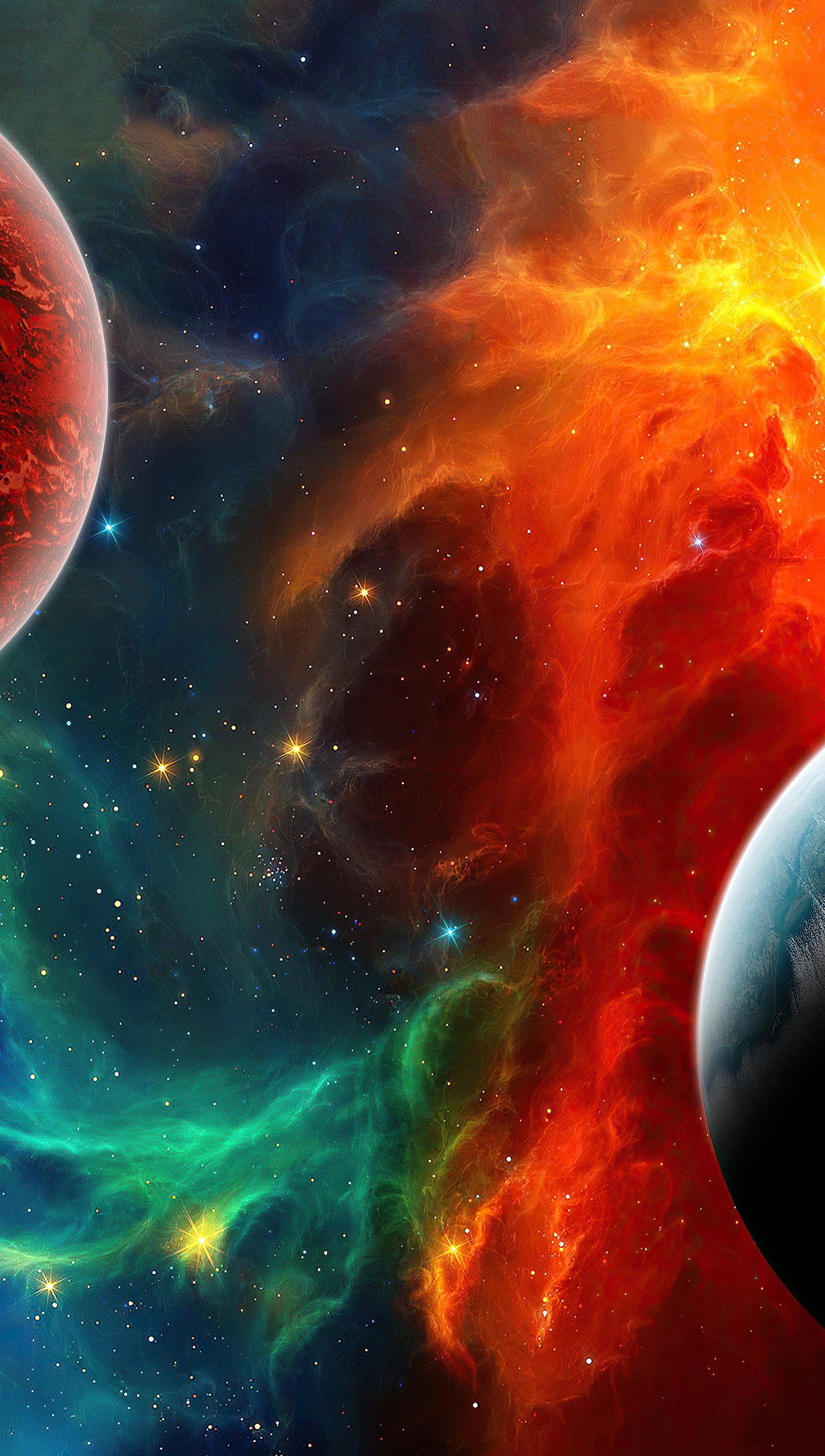 Colorful Nebula in space Wallpaper 4k Ultra HD