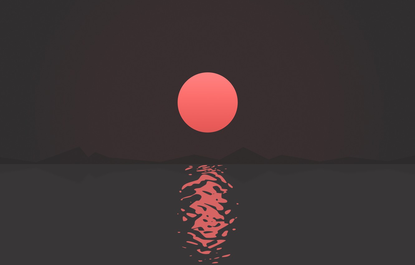 Wallpaper abstract, landscape, sunset, ripple image for desktop, section абстракции