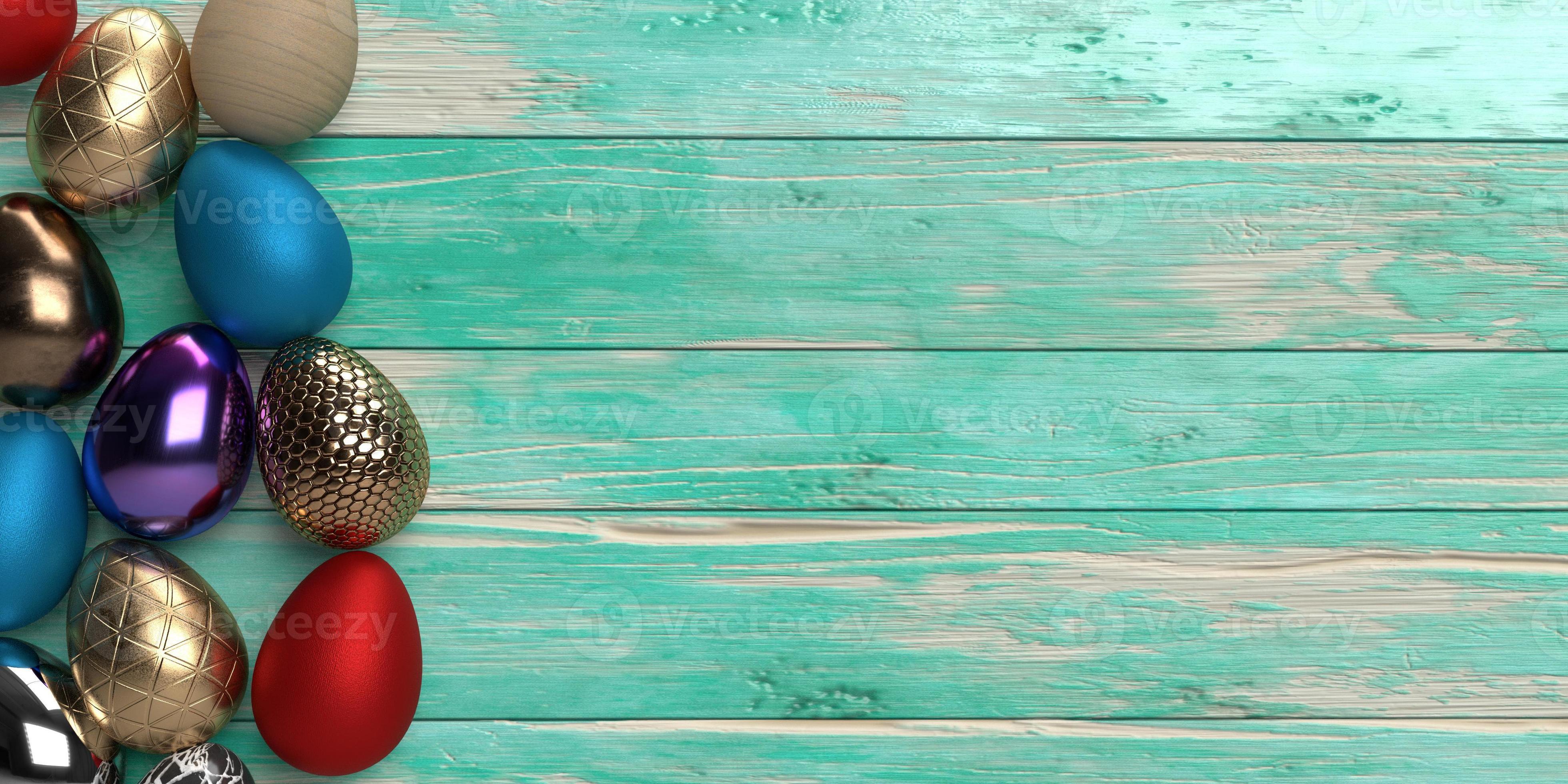 Easter egg rabbit bunny golden blue red