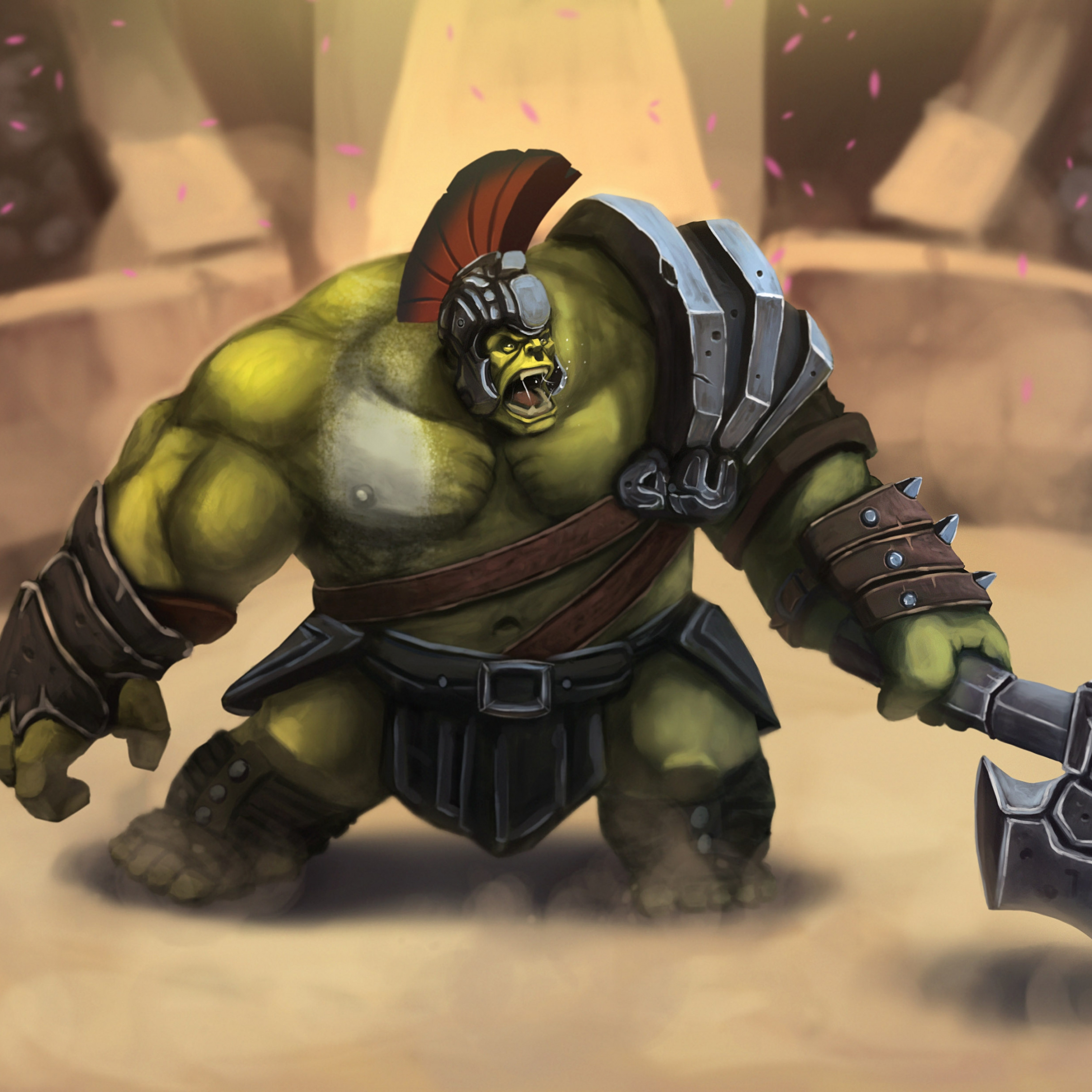 Download The Hulk, a gladiator, superhero, artwork wallpaper, 2248x2248, iPad Air, iPad Air 2, iPad 3, iPad 4, iPad mini 2, iPad mini 3