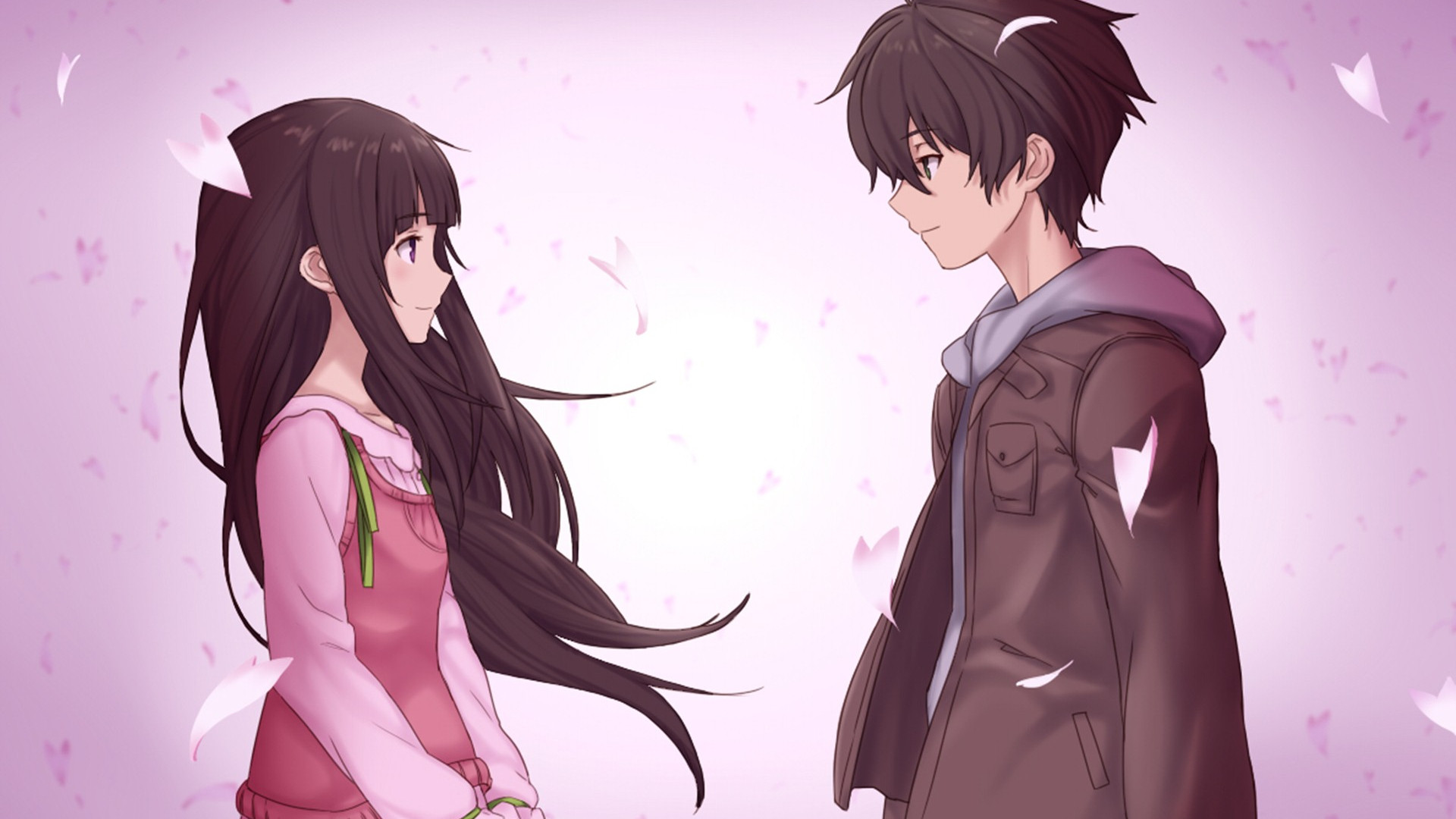 Houtarou Oreki And Eru Chitanda Background Wallpaper 24379