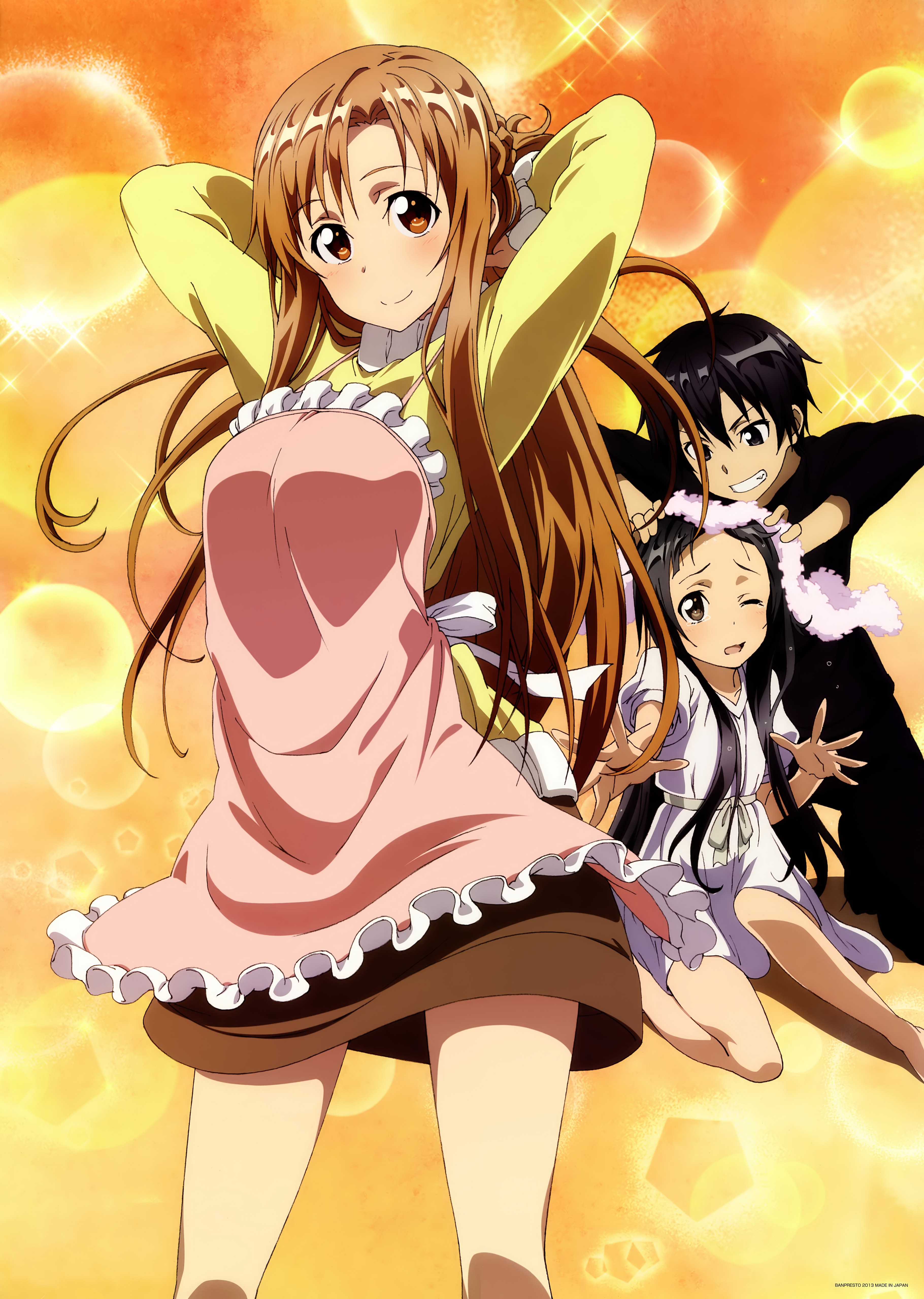 Wallpaper Art Online Kirito Y Asuna Yui