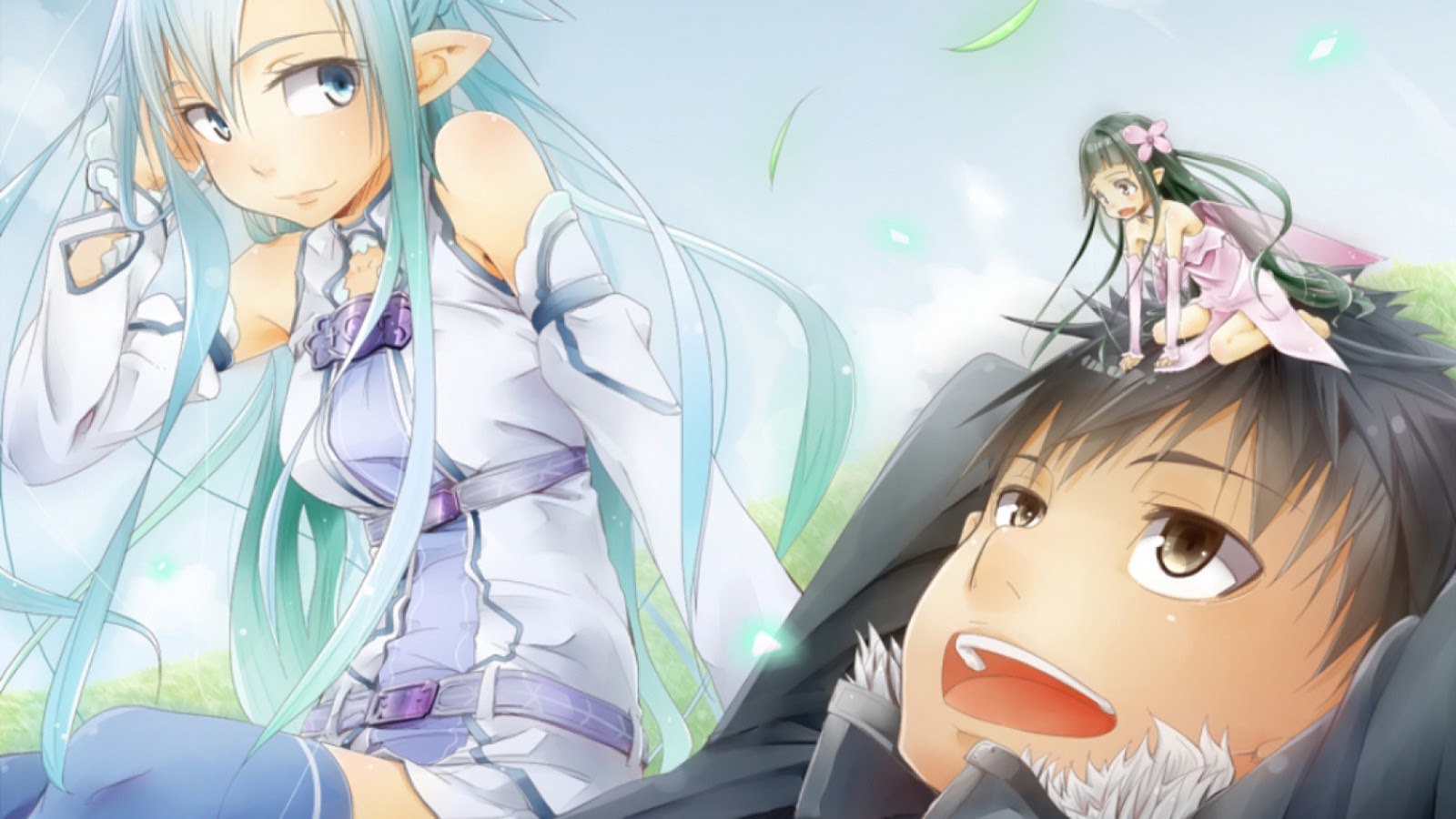 Free download Asuna Kirito Yui Alfheim Online Sword Art Online Anime HD Wallpaper [1600x900] for your Desktop, Mobile & Tablet. Explore Kirito and Asuna Wallpaper HD. Sword Art Online