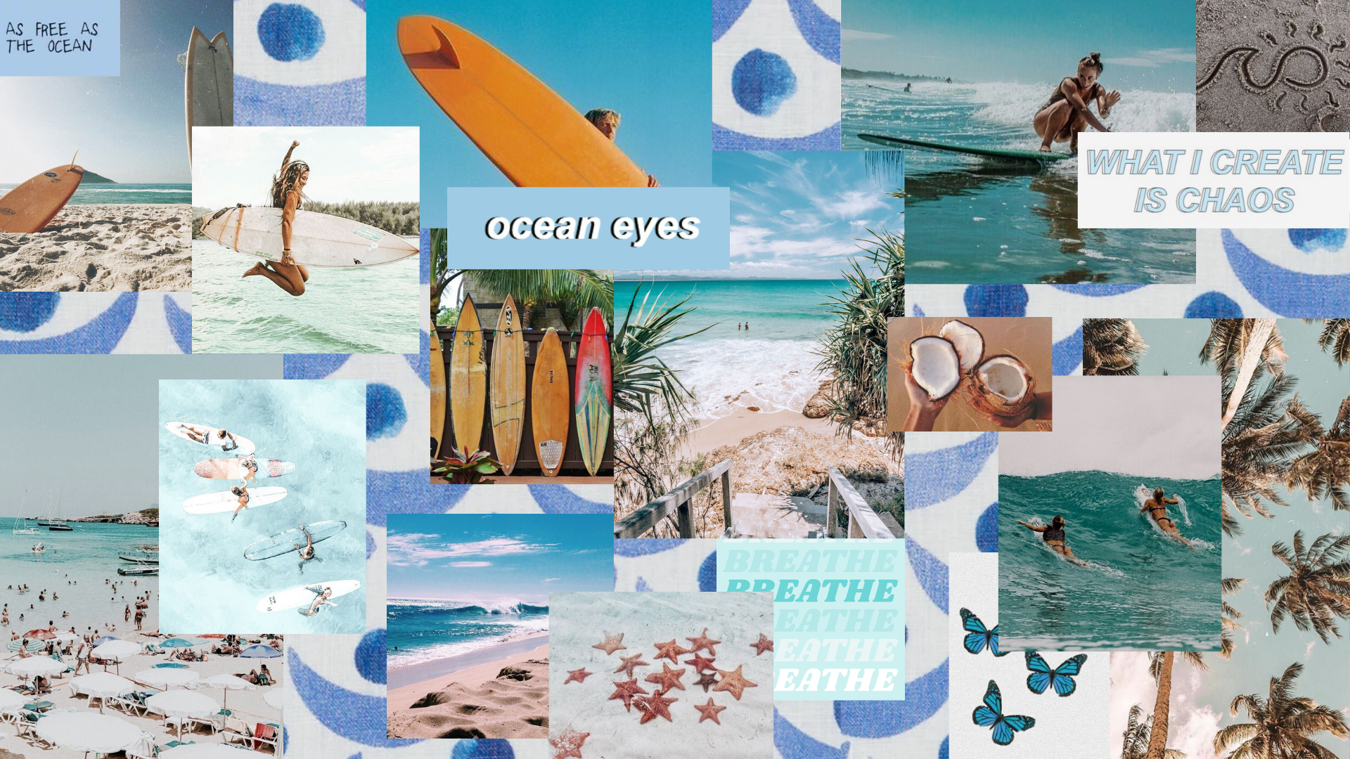 beach theme collage. Aesthetic desktop wallpaper, iPhone background inspiration, Laptop wallpaper