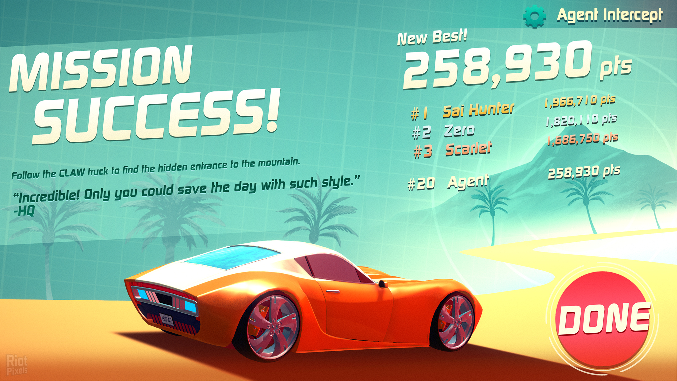 Agent Intercept screenshots at Riot Pixels, image