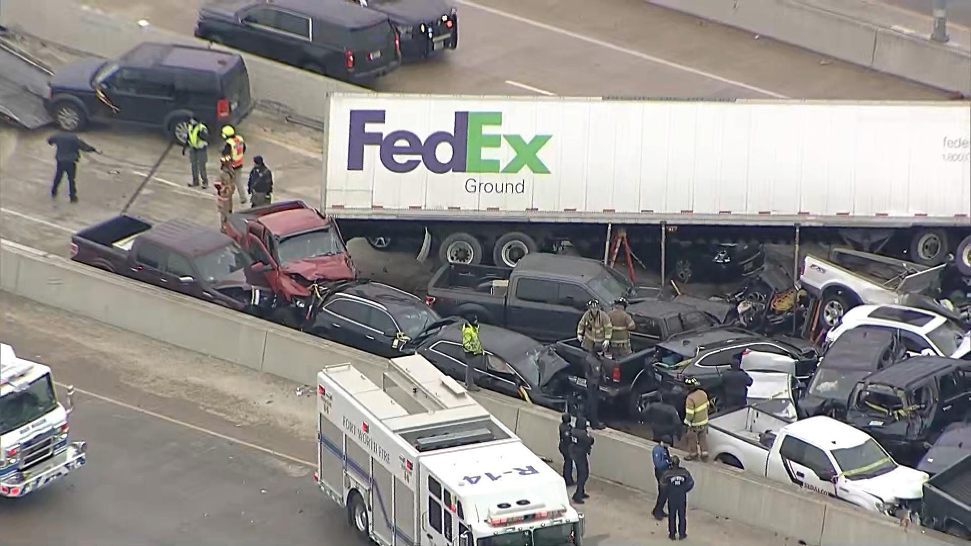 At Least Six Dead, Dozens Injured In 130 Car Pileup On Icy Texas Interstate
