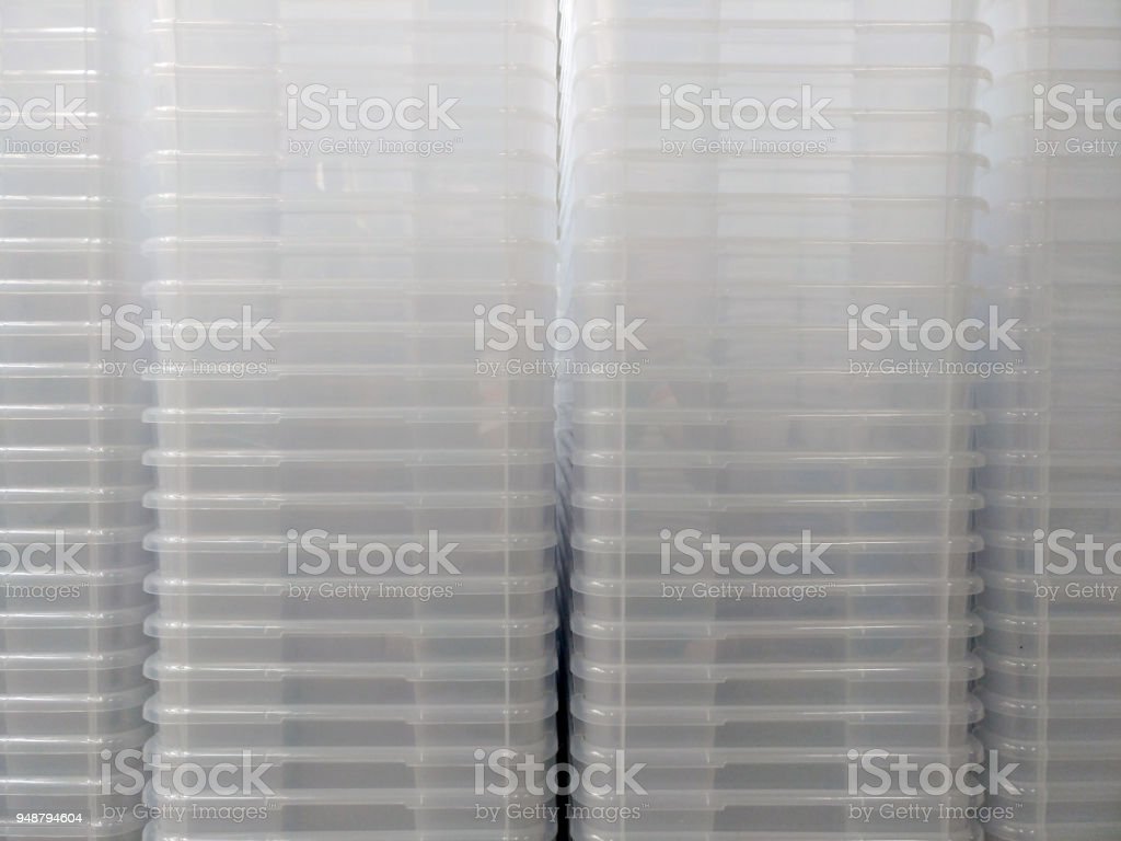 Plastic Box Containers Sorted In Pile Up On Each Other Making Nice Horizontal Lines On Each Rows And Vertical Lines For Columns Image Now
