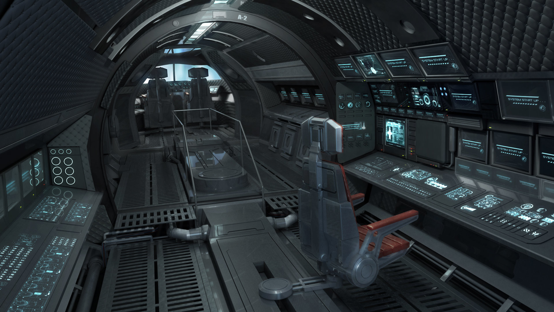 Here's a Spaceship cockpit interior i did a few terms back at Gnomon School of Visual