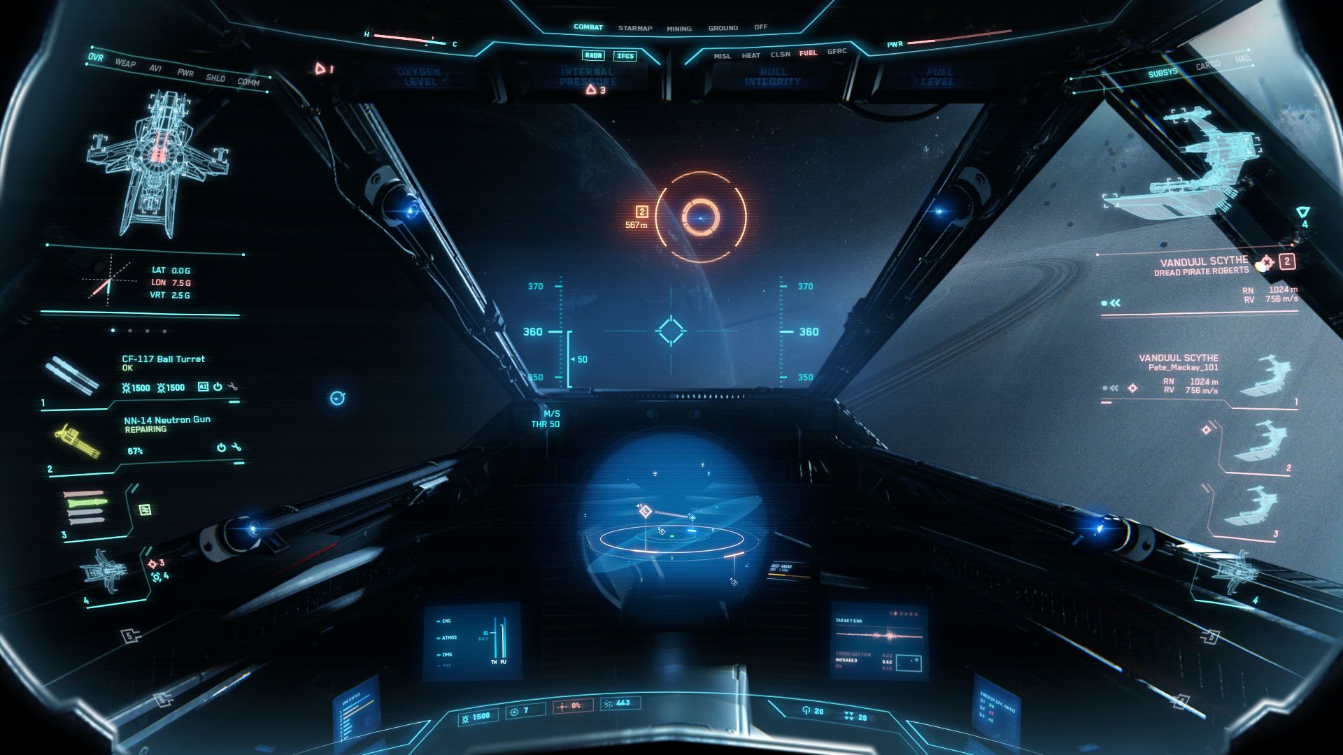 Star citizen, Cockpit, Spaceship interior