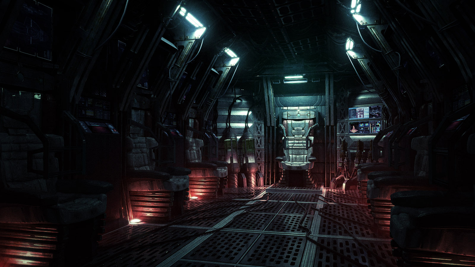 Spaceship Interior Wallpaper