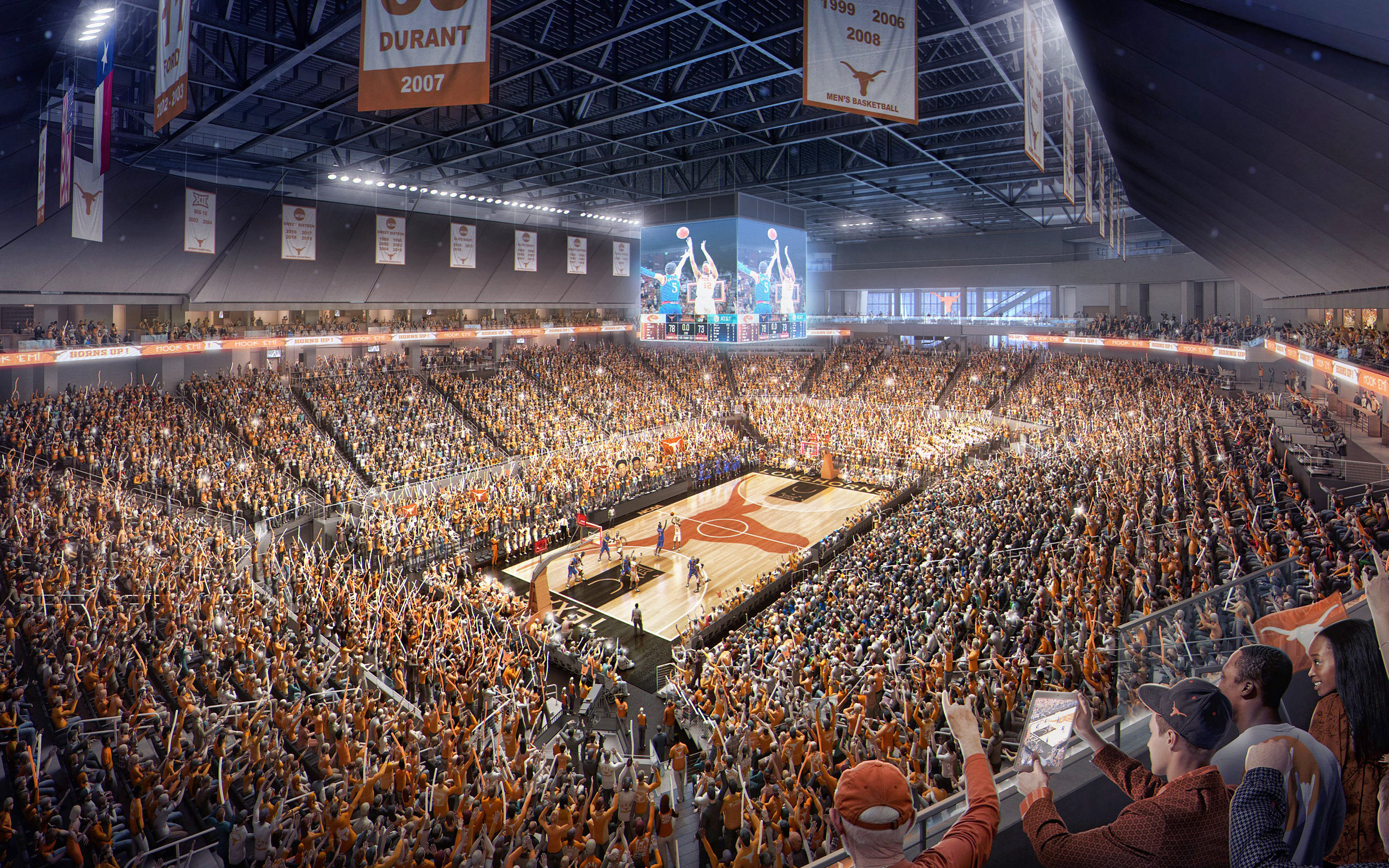 Download wallpaper Moody Center, Texas Longhorns, basketball arena, Austin, Texas, University of Texas at Austin, basketball, USA for desktop with resolution 2880x1800. High Quality HD picture wallpaper