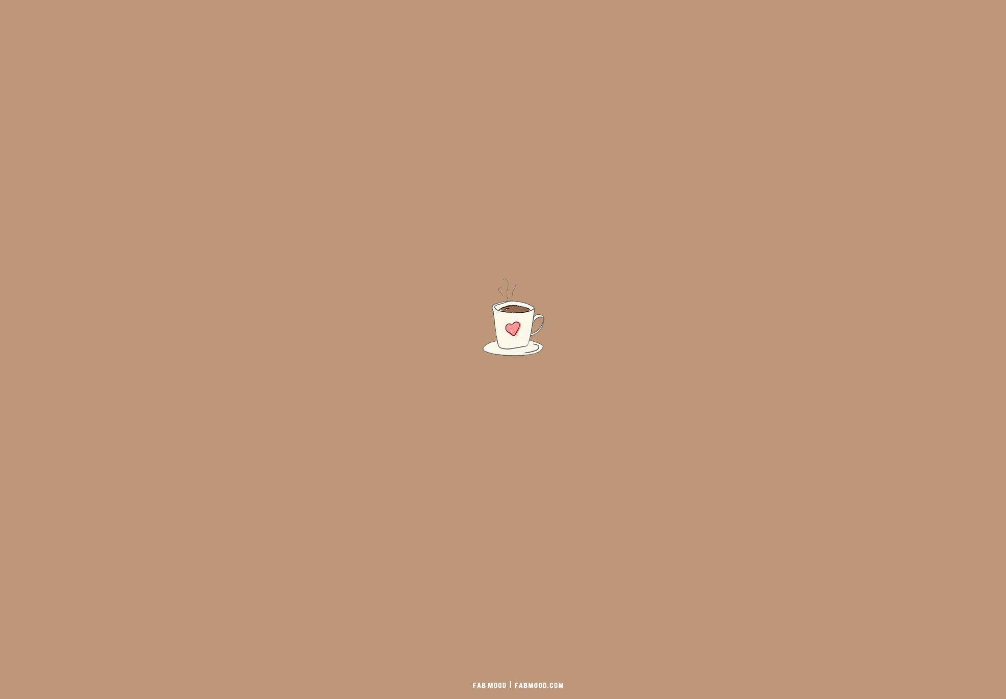 Brown Aesthetic Wallpaper for Laptop, Cup of Coffee Brown Background