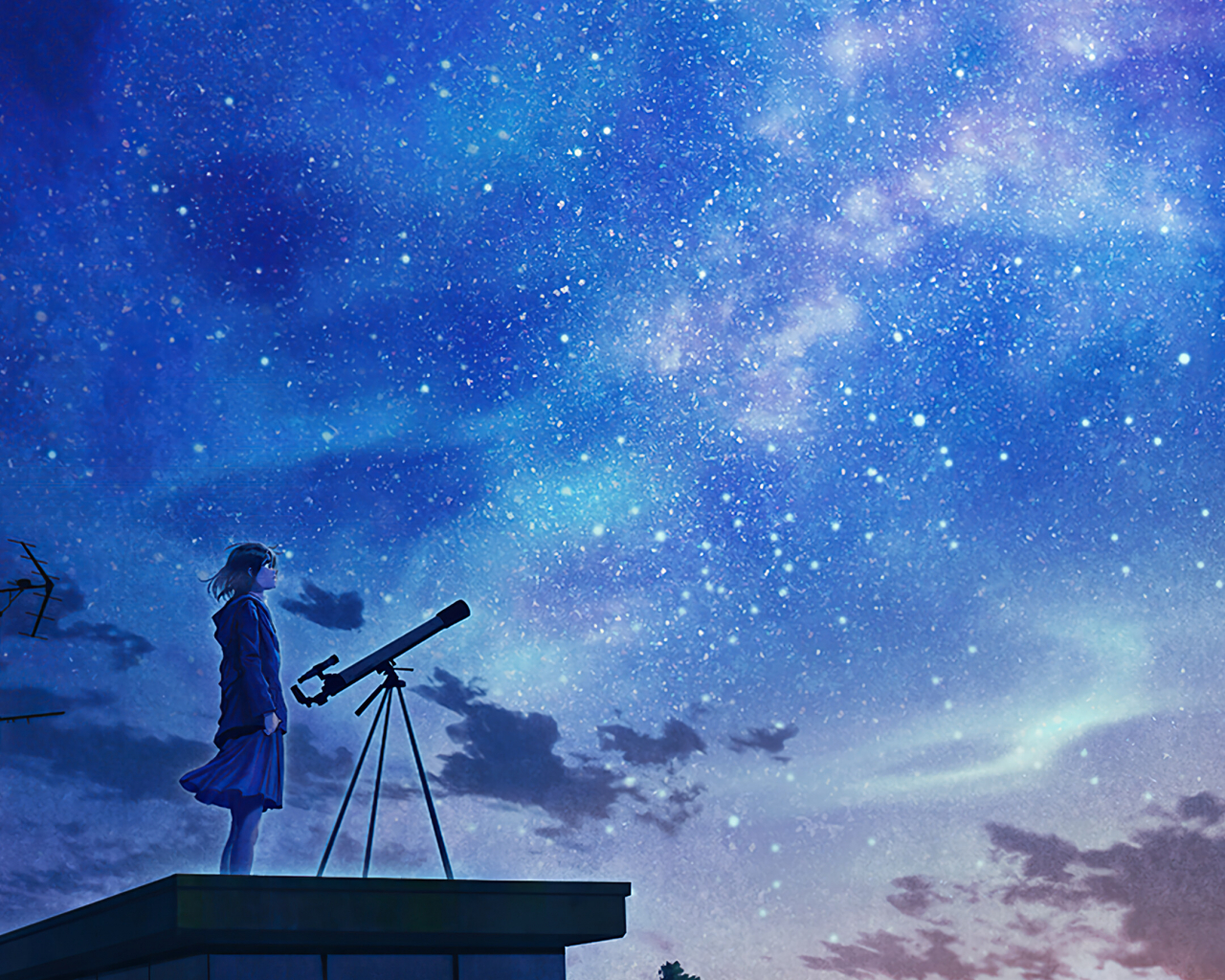 Free download Stargazing Starry Night Sky Anime Scenery 4K Wallpaper 61020 [2160x3840] for your Desktop, Mobile & Tablet. Explore Night Sky Anime Desktop Wallpaper. Wallpaper Night Sky, Night Sky