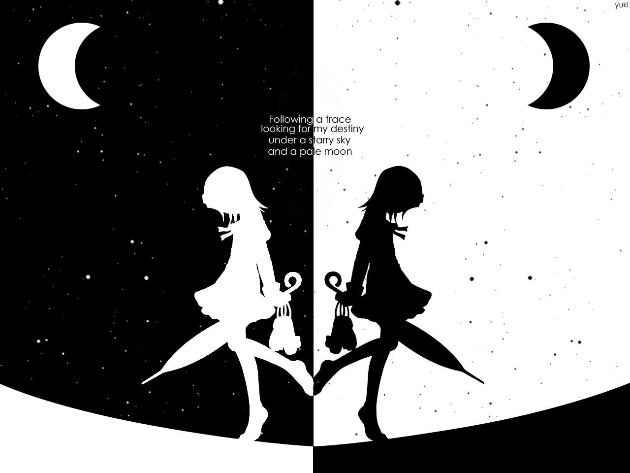 Black and White Anime Wallpaper, HD Black and White Anime Background on WallpaperBat
