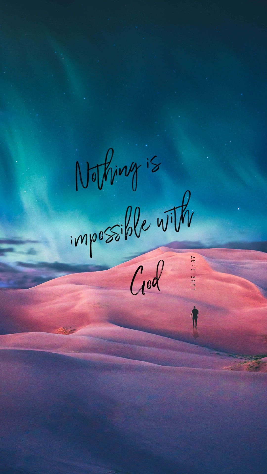 For With God Nothing Shall Be Impossible. Luke 1:37 KJV Bible 1 Luk.. IPhone Wallpaper Quotes Bible, Bible Quotes Wallpaper, Quote Background