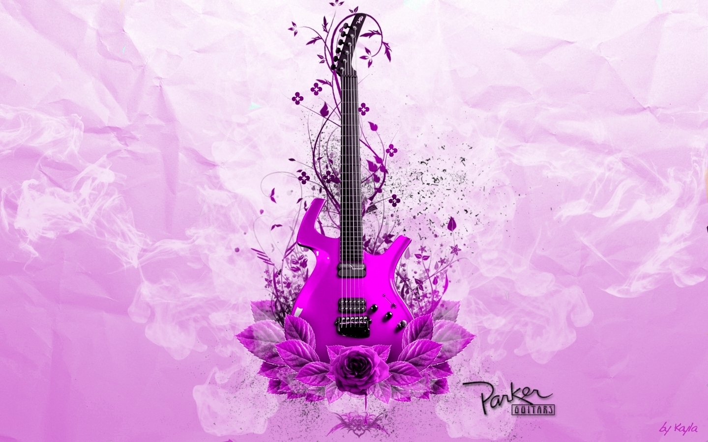 Download wallpaper music Guitar with tags: Purple, iMac, Guitar