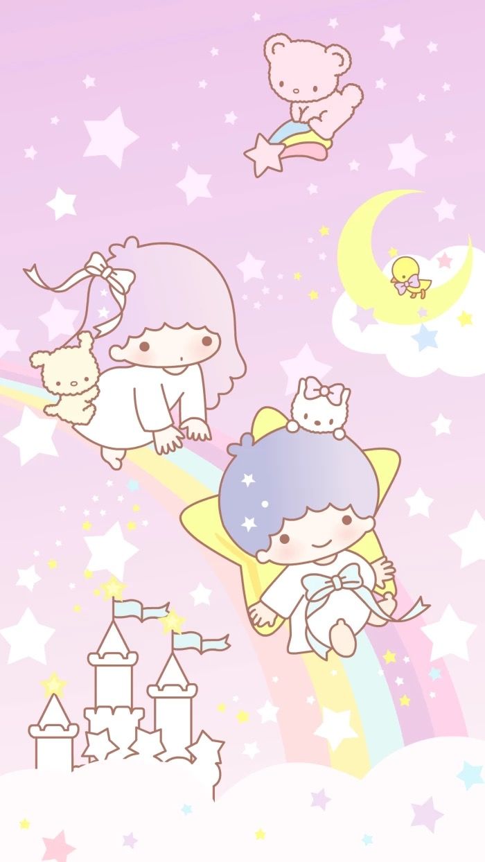 Little Twin Stars Wallpaper. Cute cartoon wallpaper, Sanrio wallpaper, Little twin stars