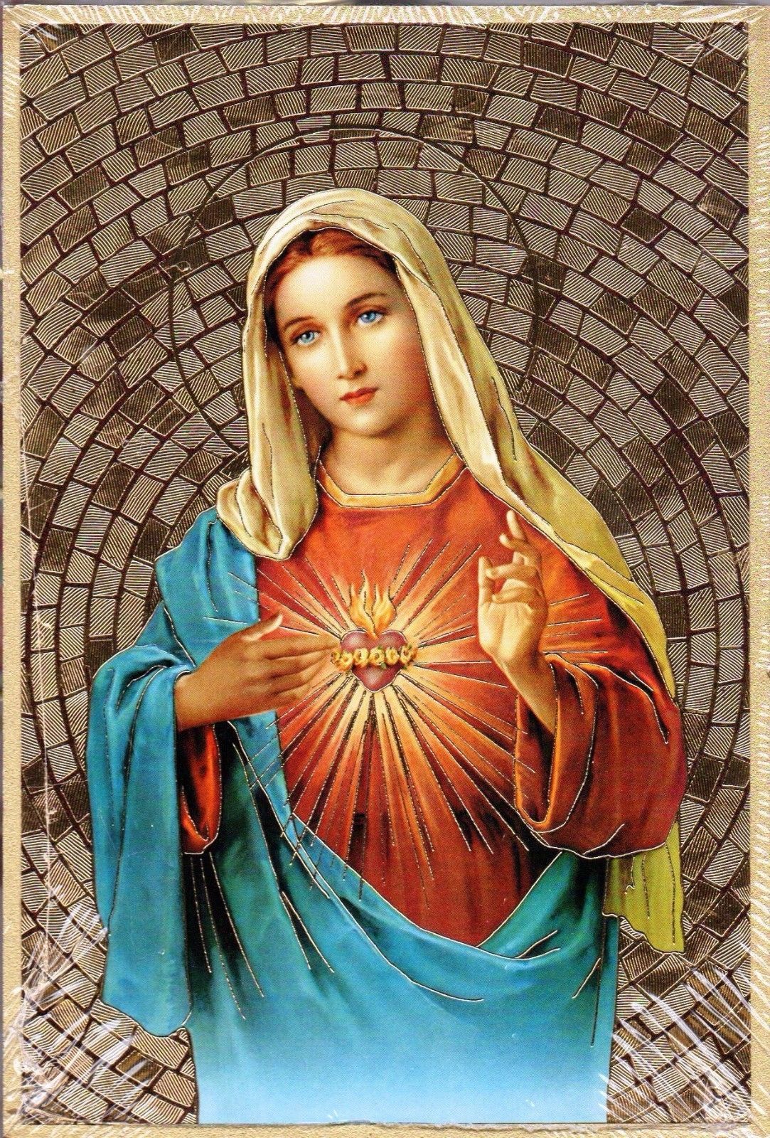 Immaculate Heart of Mary Foil Mosaic Plaque (4" x 6") FOR SALE • $10.00 • See Pho. Fotos de nossa senhora, mãe, Nosaa senhora aparecida