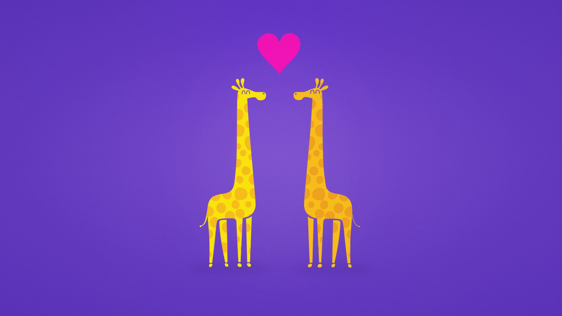 Giraffe, couple, love, minimal, cartoon wallpaper, HD image, picture, background, 40fcf3