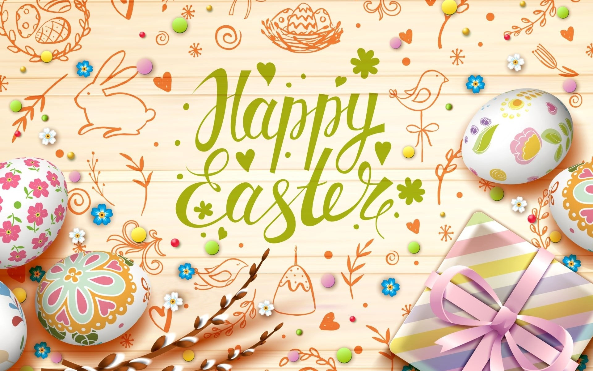 Download 1920x1200 Happy Easter Wallpaper for MacBook Pro 17 inch