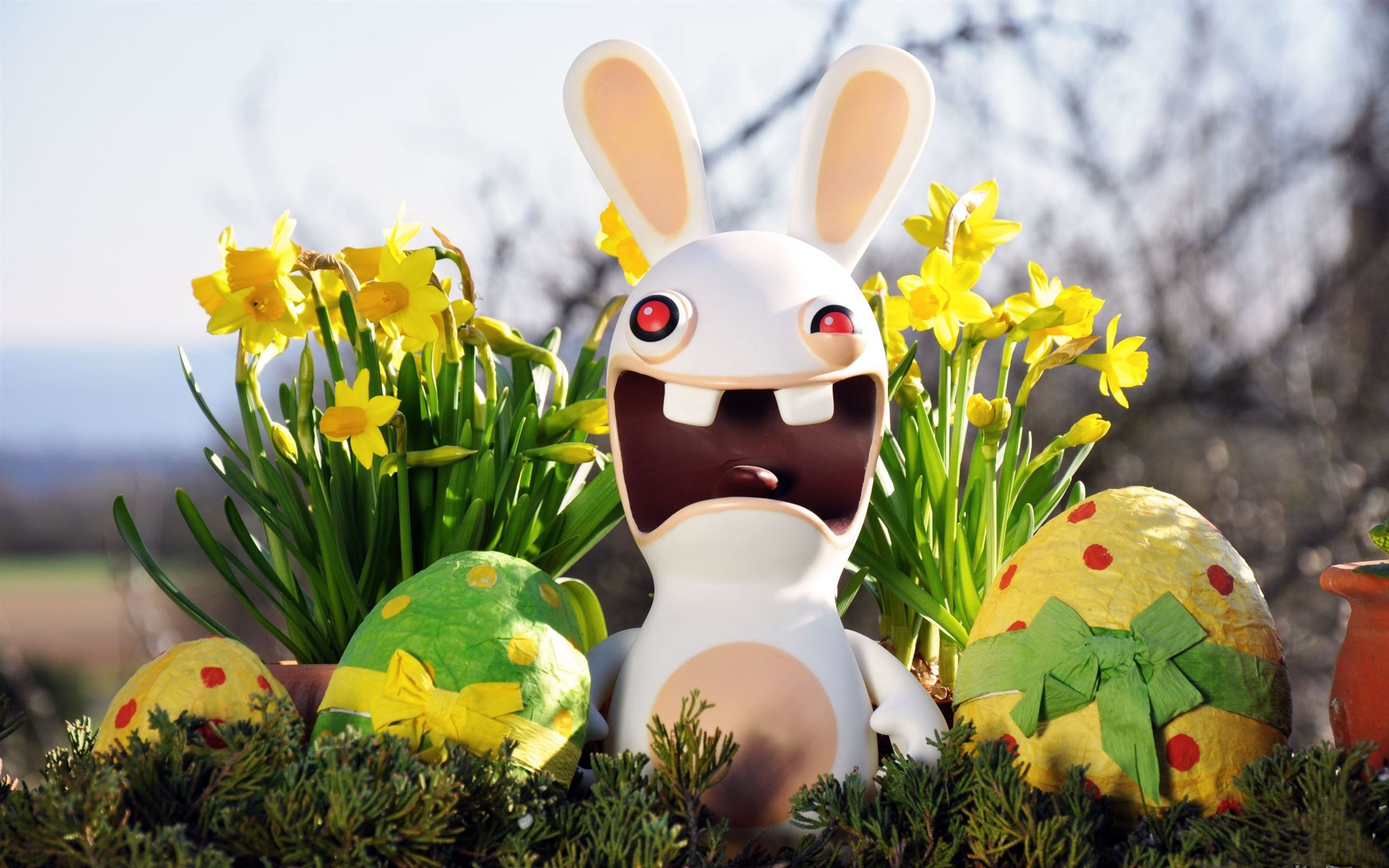 Funny Easter Buny MacBook Air Wallpaper Download