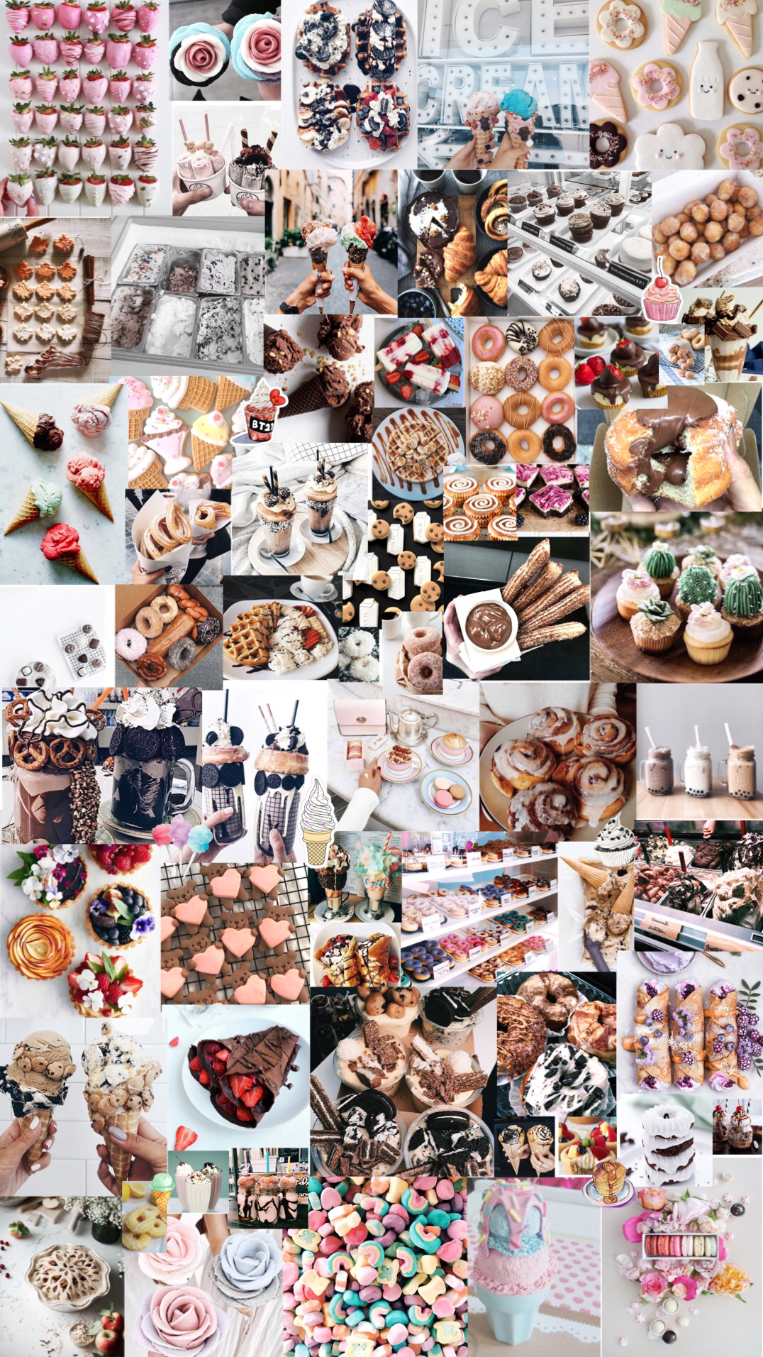 desserts aesthetic background. Food collage, Wallpaper iphone cute, Mc wallpaper