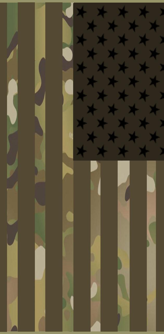 Camo US Flag wallpaper