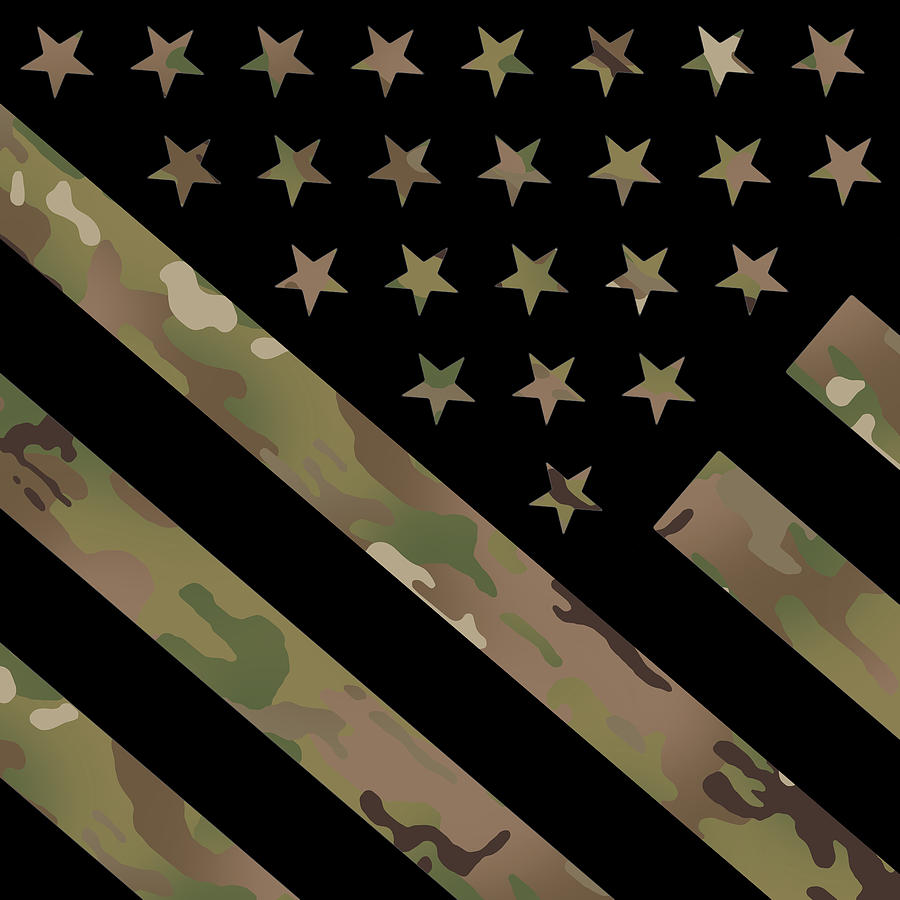 U.S. Flag Military Camouflage Digital Art