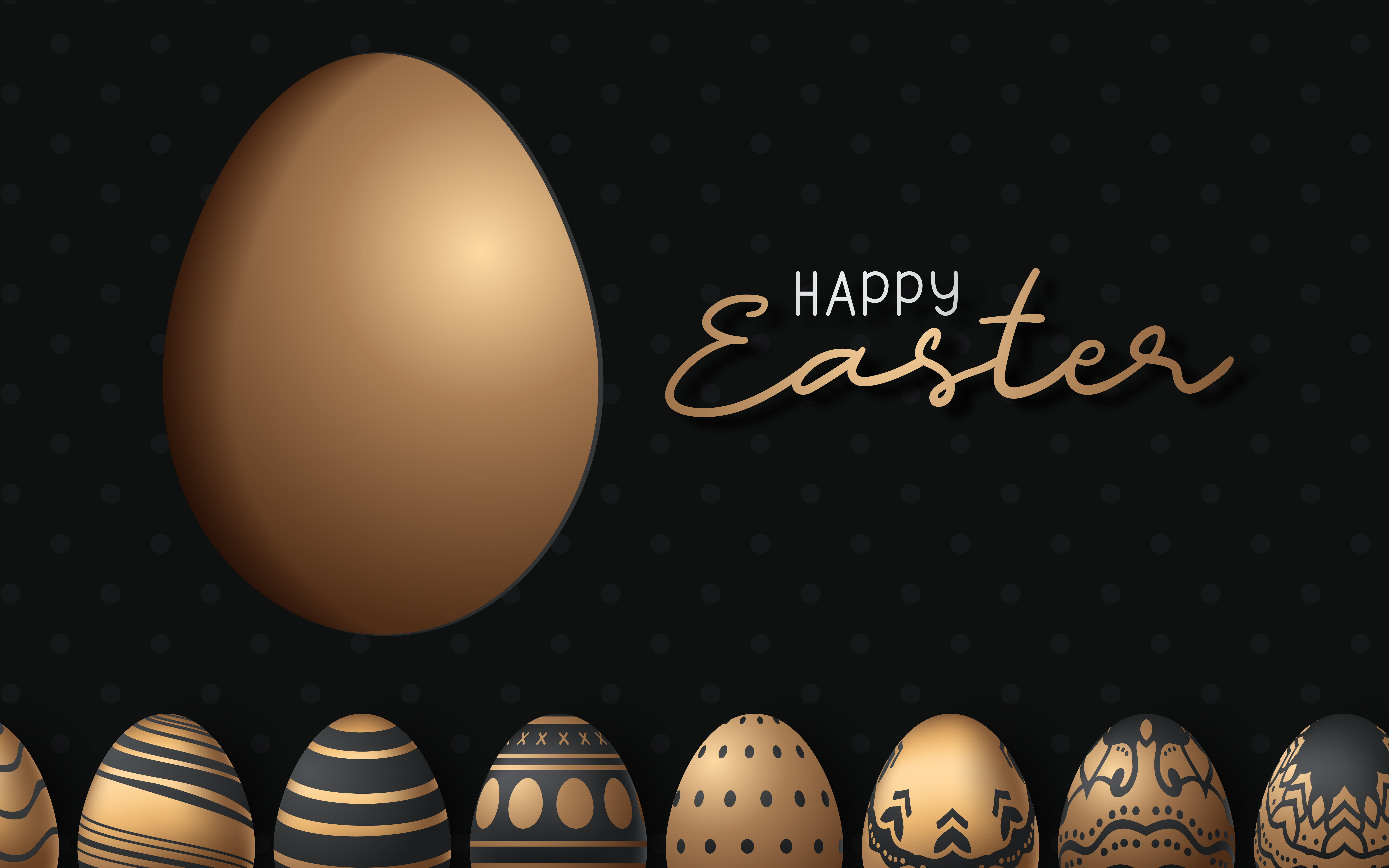 Happy Easter background with realistic Easter egg with large egg design