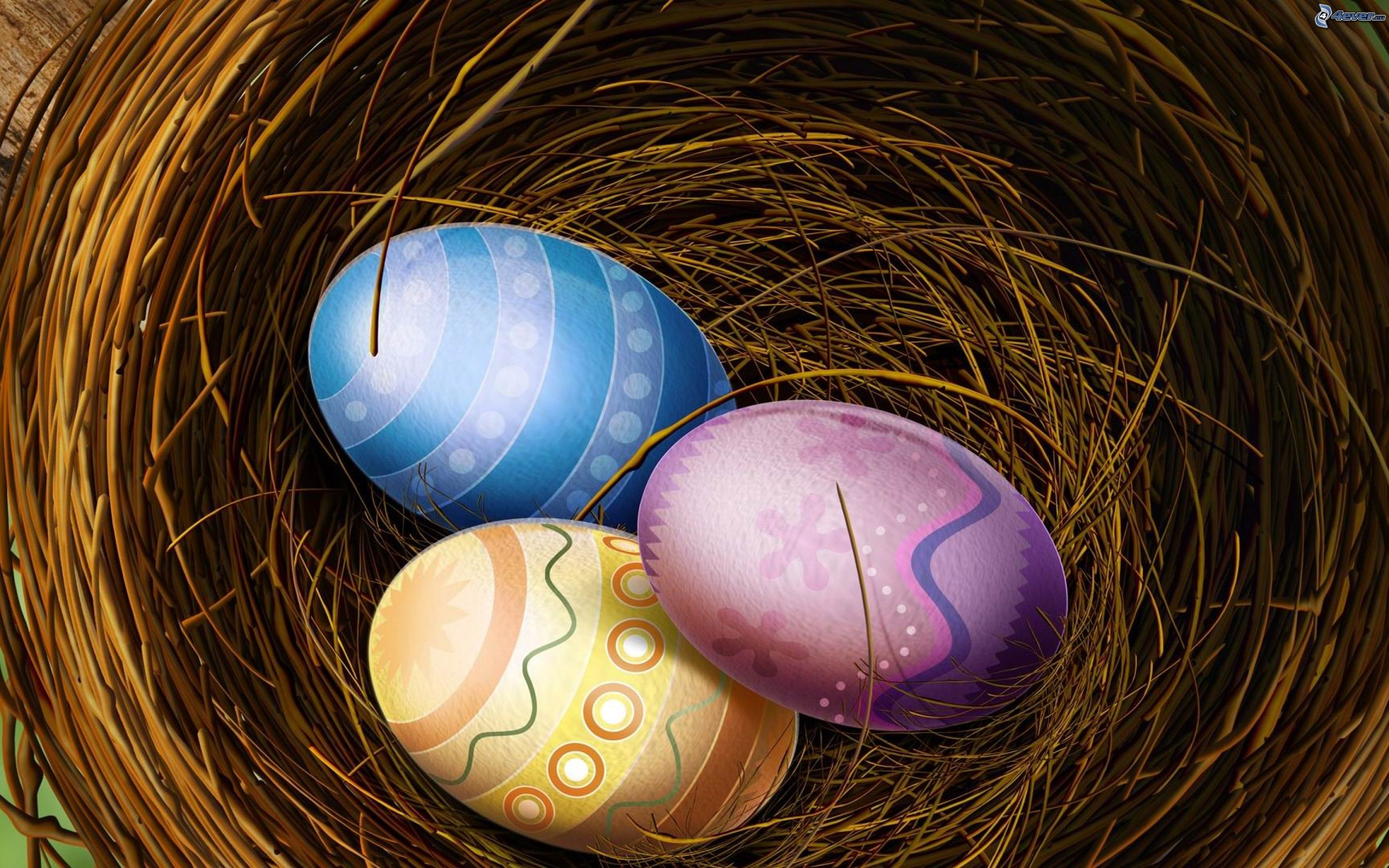 Easter Eggs, Nest