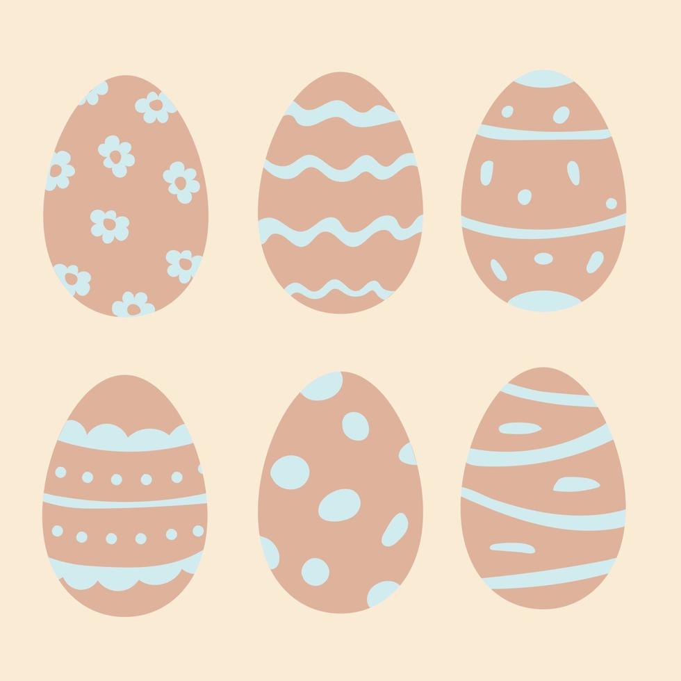 Easter eggs set. Hand drawn doodle collection for easter holiday design. Great for Easter Cards, banner, textiles, wallpaper design