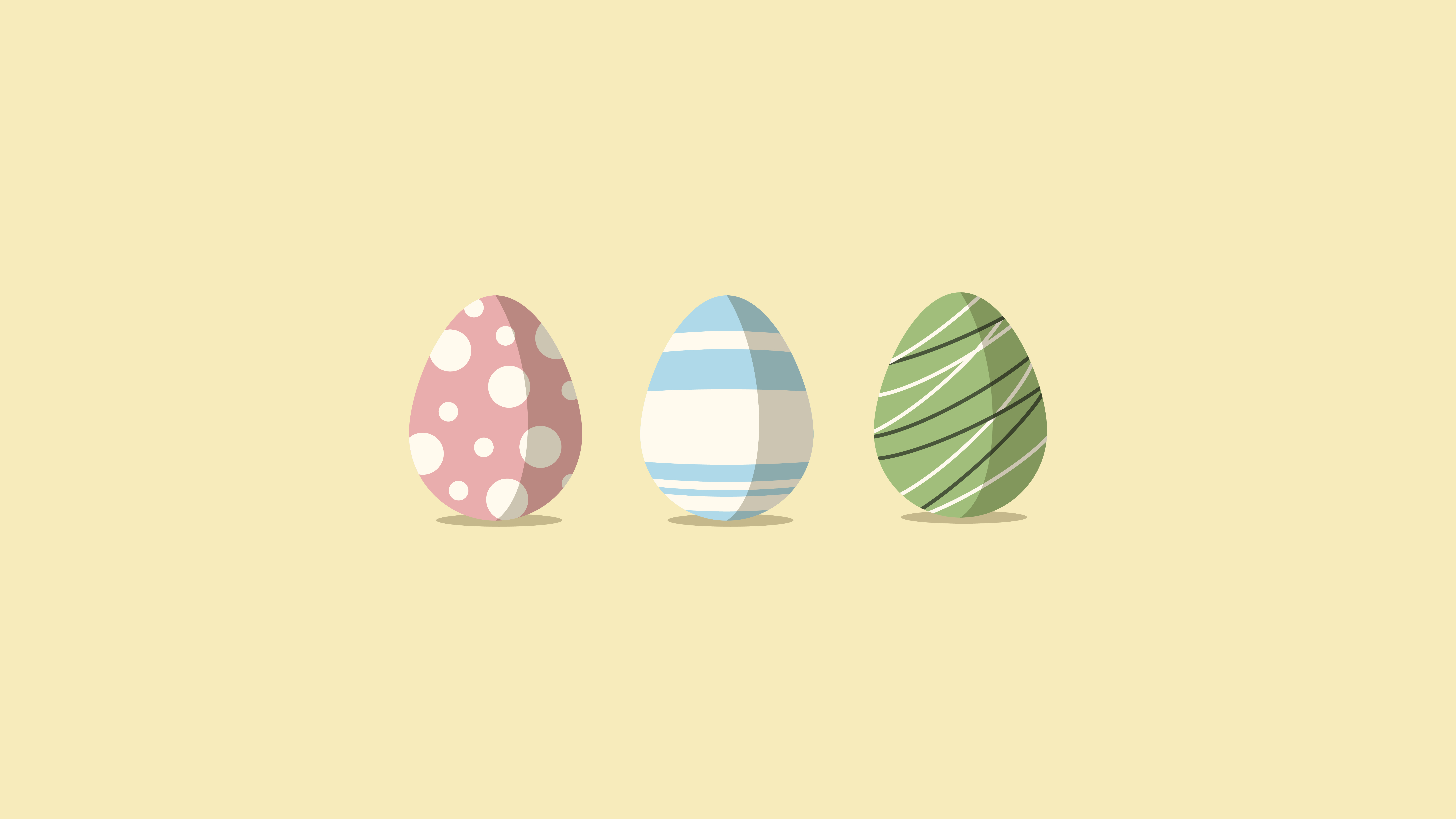 Flat Design Easter Eggs Wallpaper