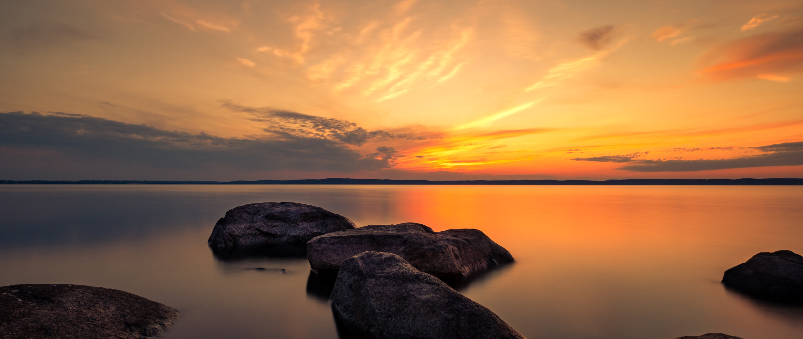 Summer Dusk Rocks 5k 2560x1080 Resolution HD 4k Wallpaper, Image, Background, Photo and Picture